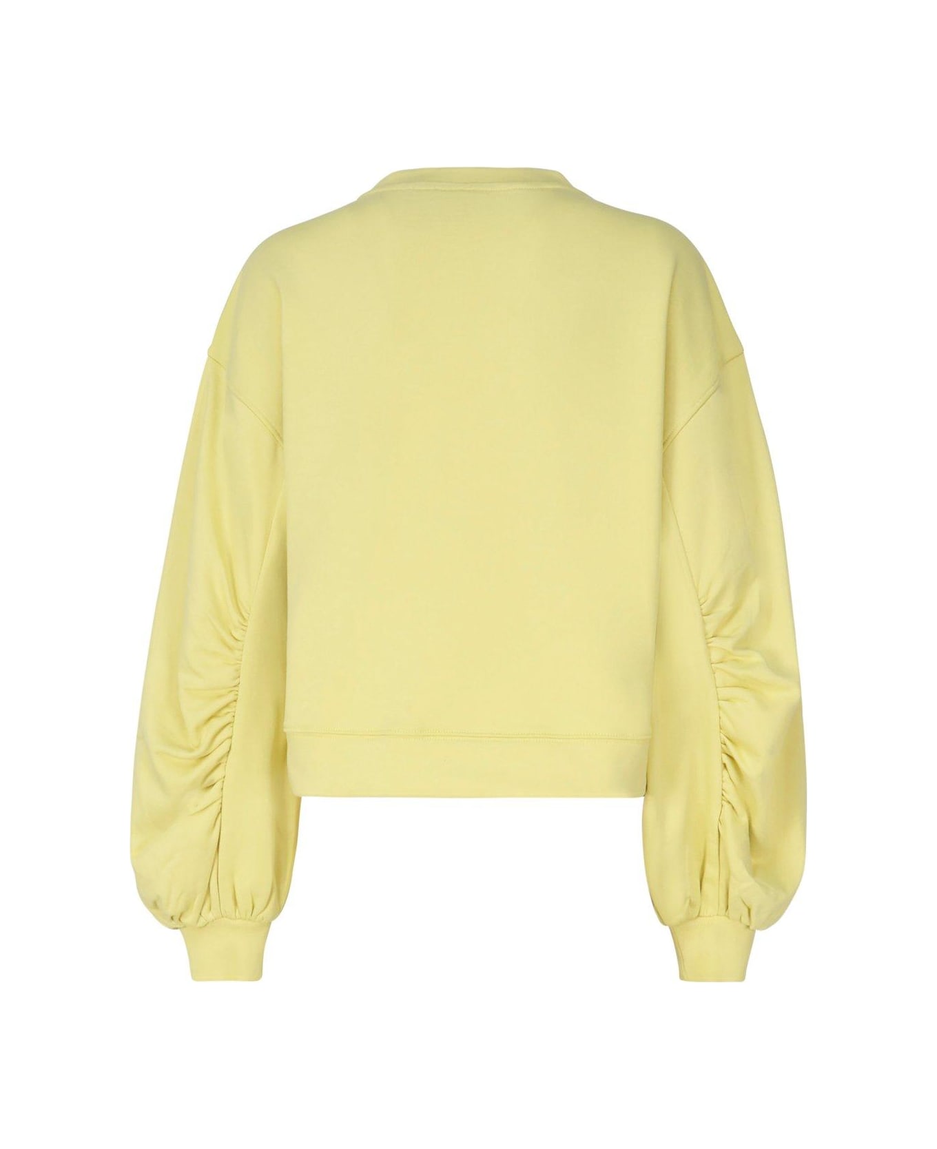 Pinko Logo Embellished Long-sleeved Sweater - Yellow