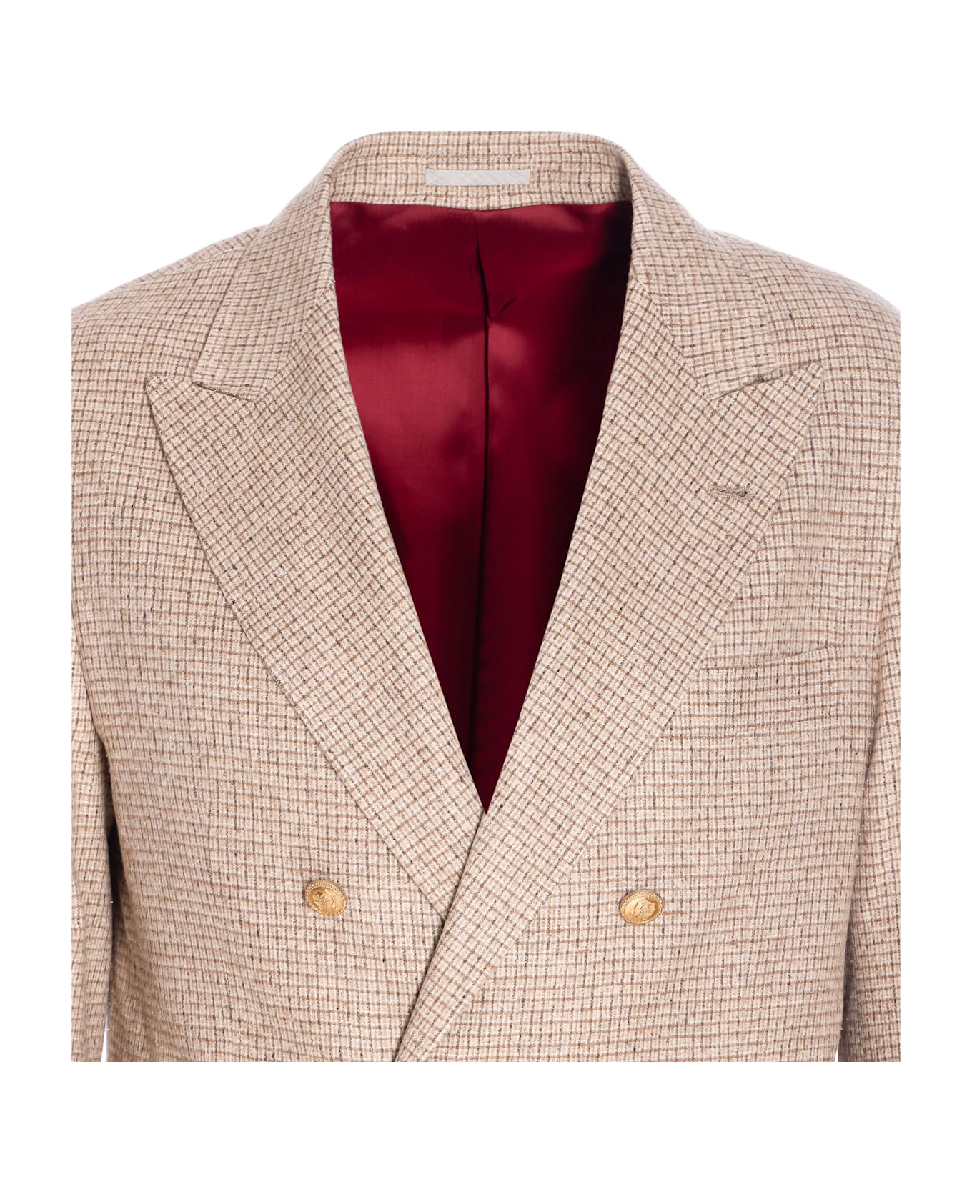Brunello Cucinelli Double-breasted Blazer - Beige