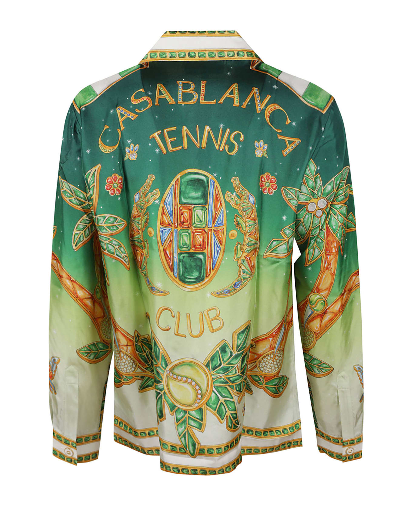 Casablanca 'joyaux D'afrique' Silk Shirt - Green