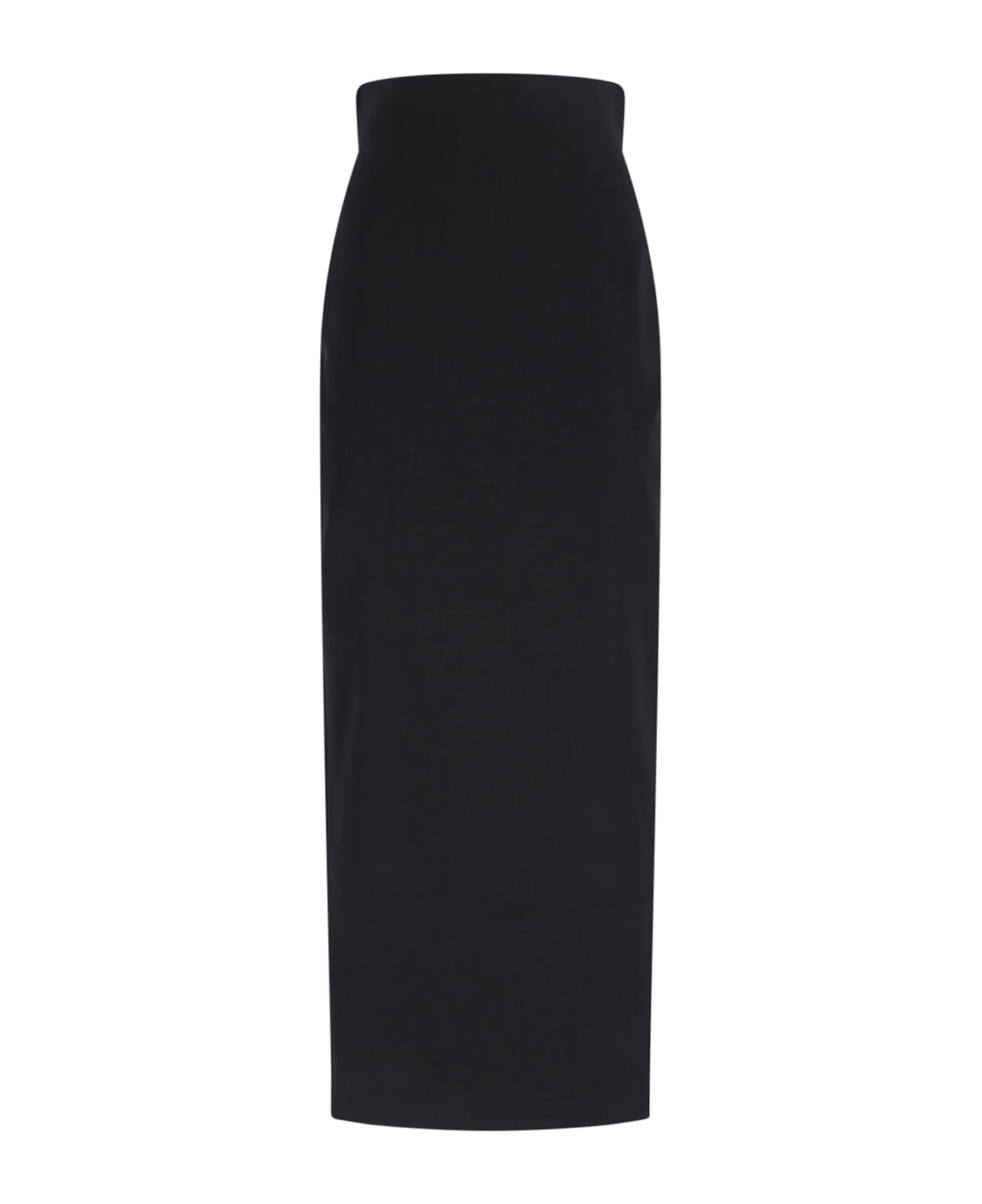 Rick Owens Wool Blend Maxi Skirt - Black  