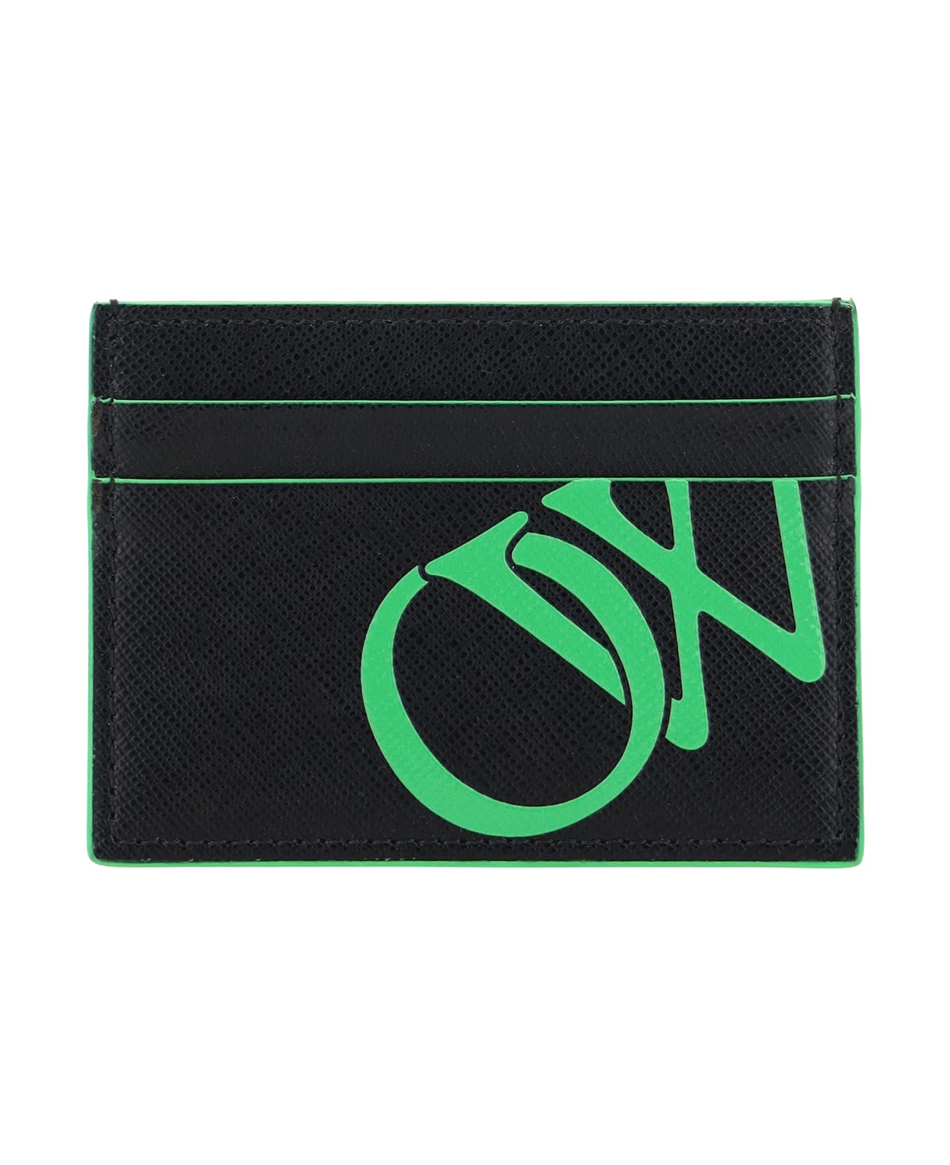 Off-White Card Holder - Black Green Fluo