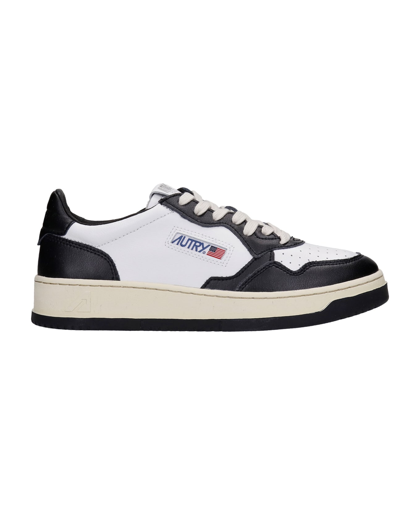 Autry 01 Sneakers In White Leather - WHITE/BLACK