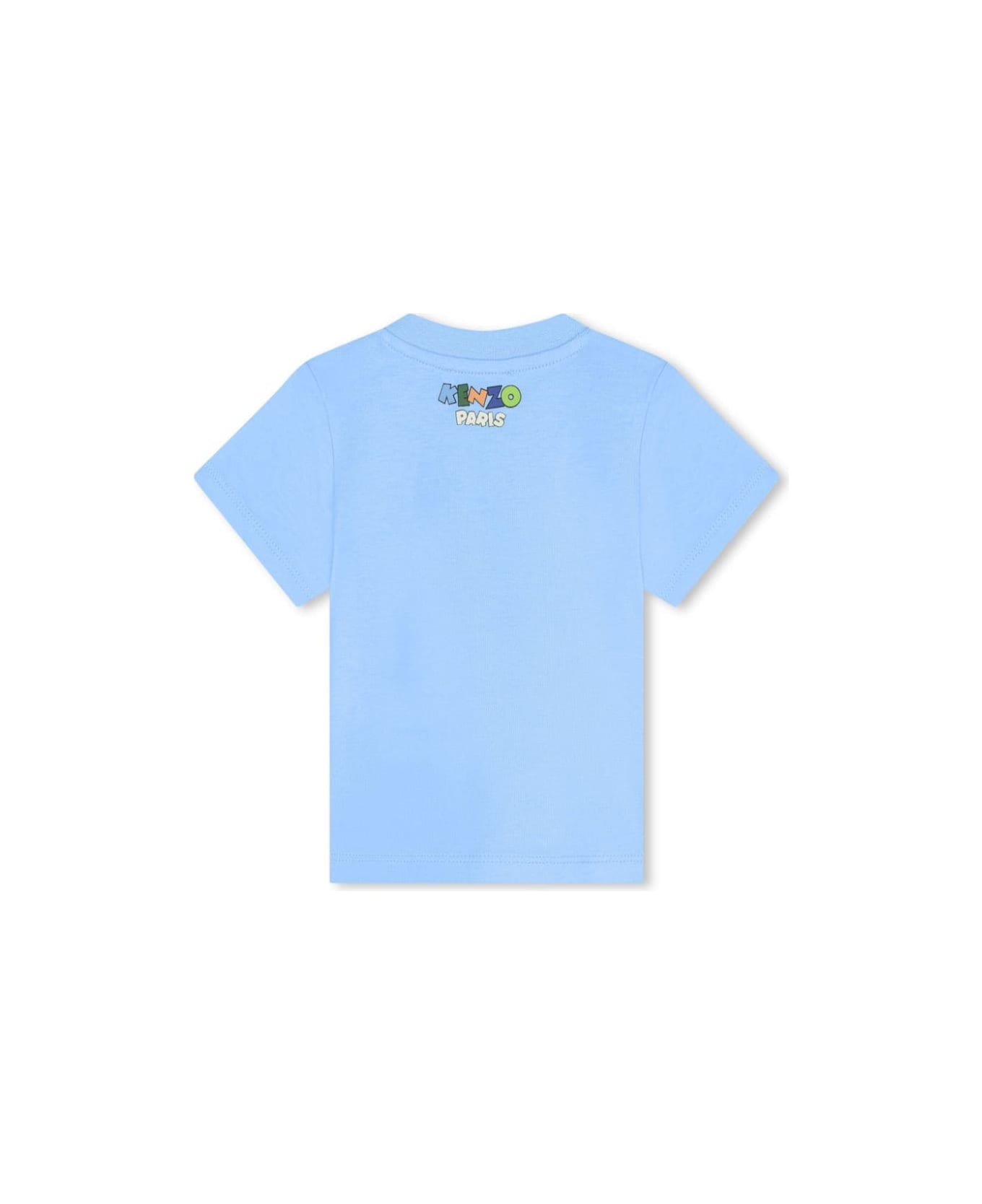 Kenzo Kids T-shirt Con Stampa - Azzurra