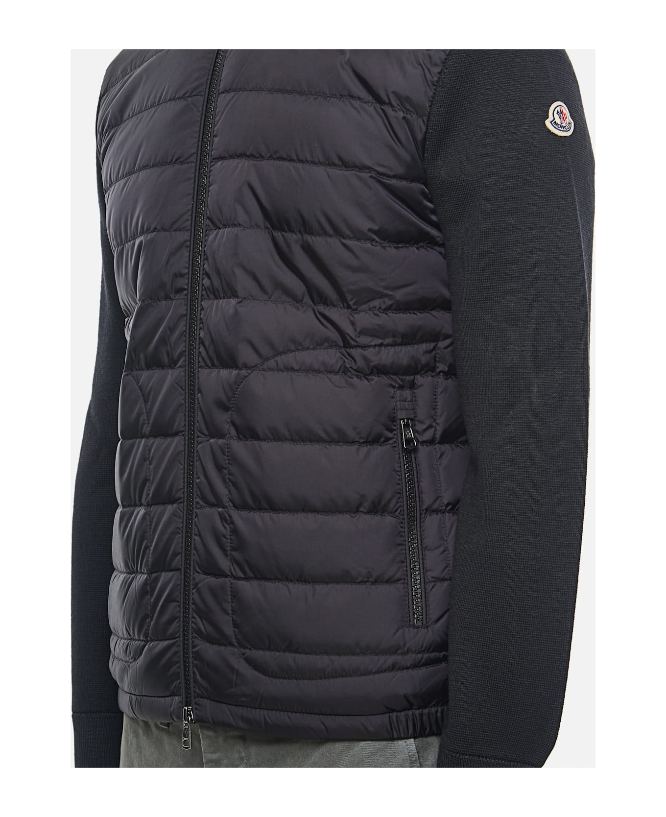Moncler Zip Up Padded Jacket - Black ダウンジャケット