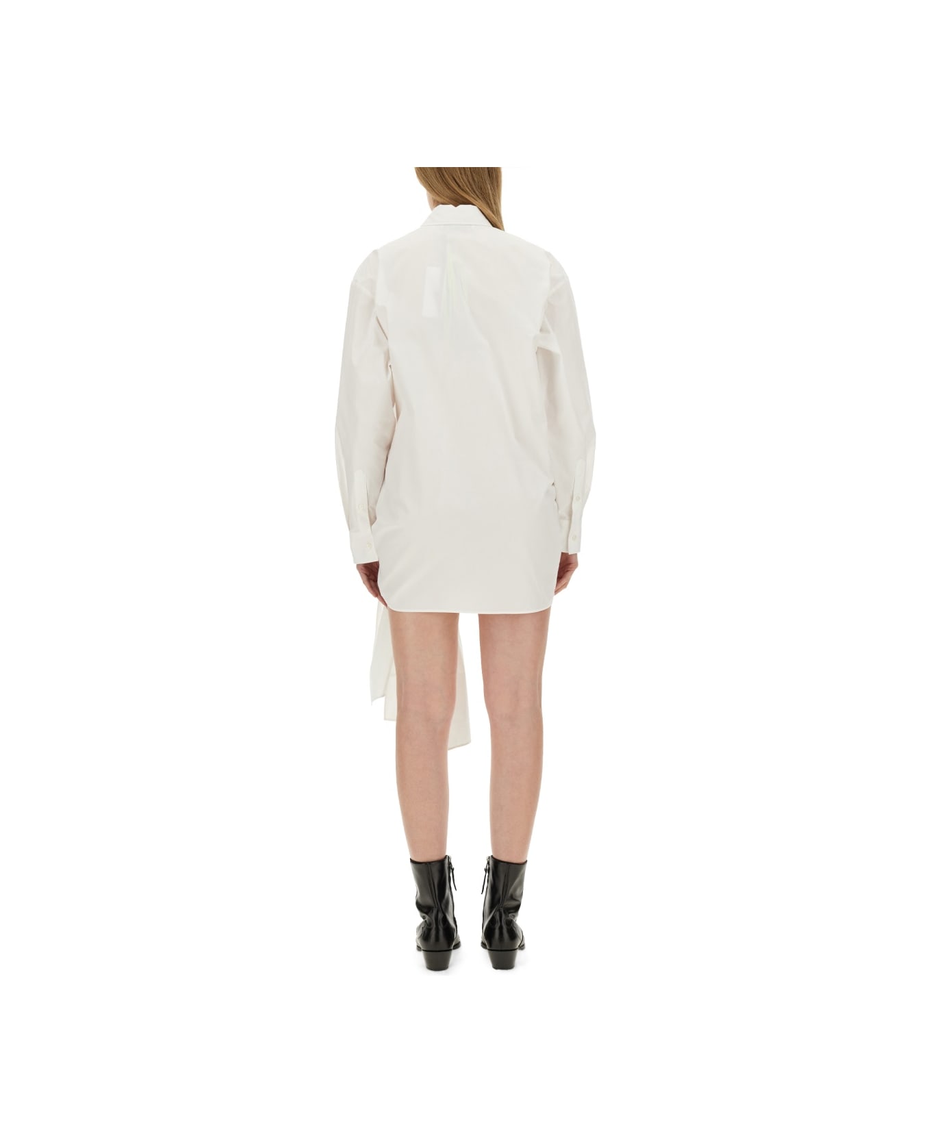 MSGM Dress With Knot - WHITE