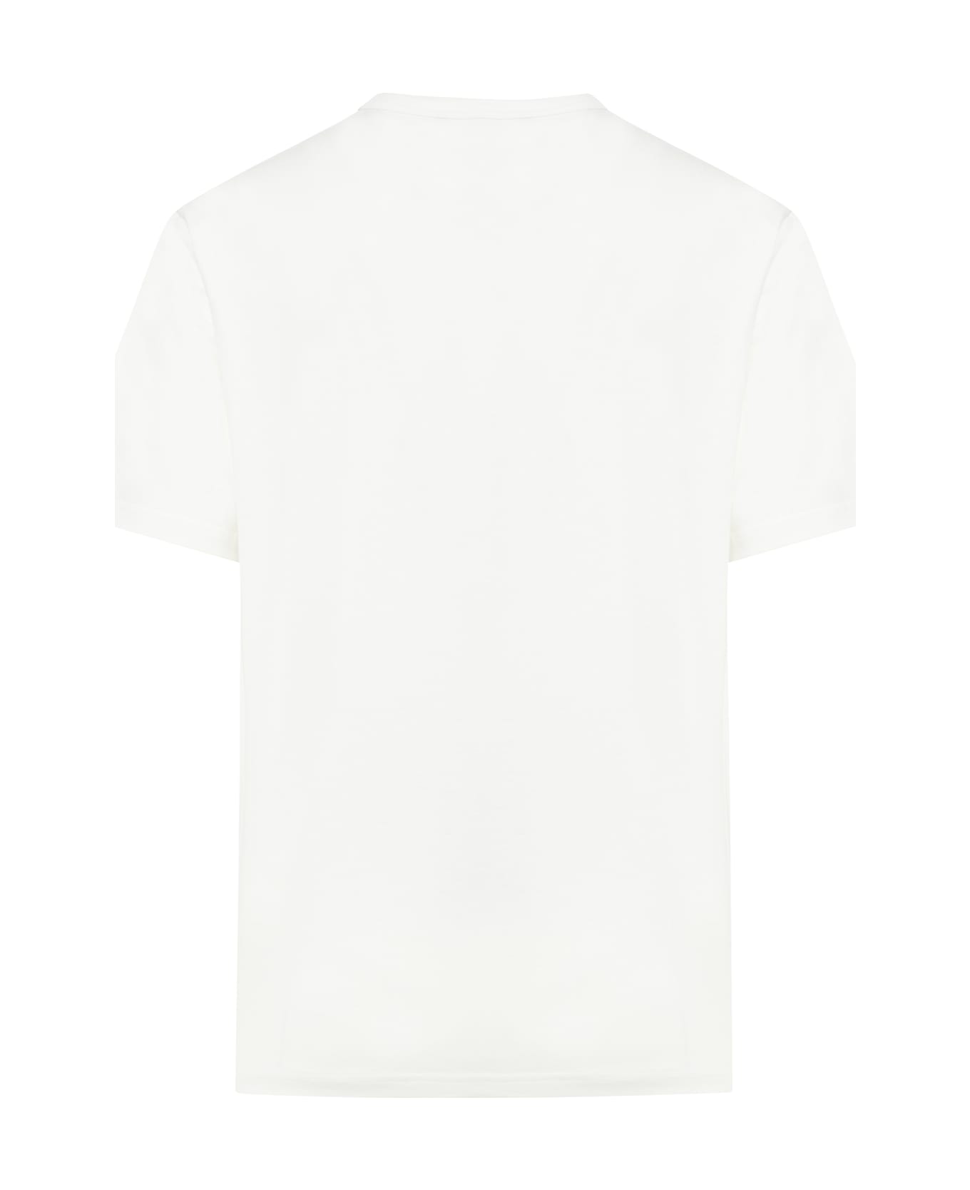 Sunnei Classic T-shirt Big Logo Embroidered - Off White Dark Navy