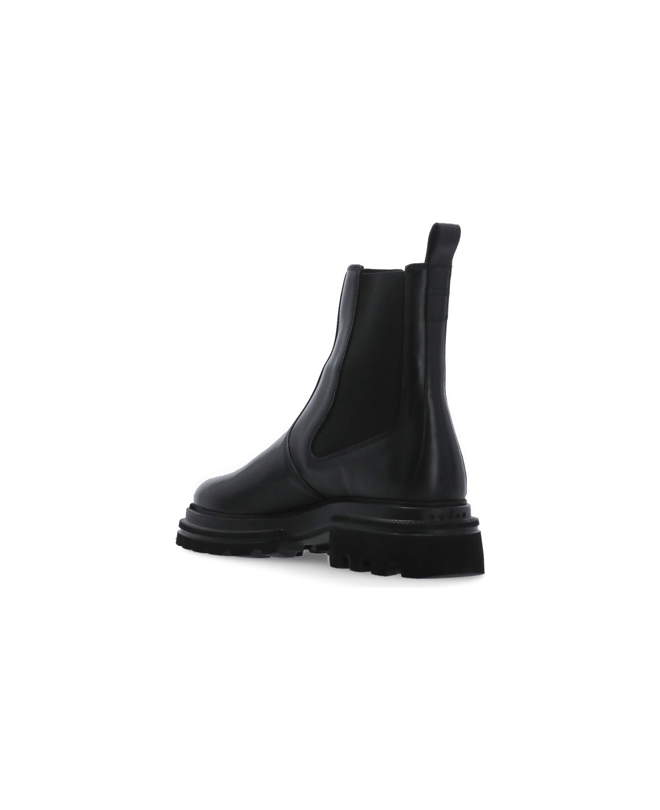 Hogan Round Toe Chelsea Ankle Boots Hogan - Black