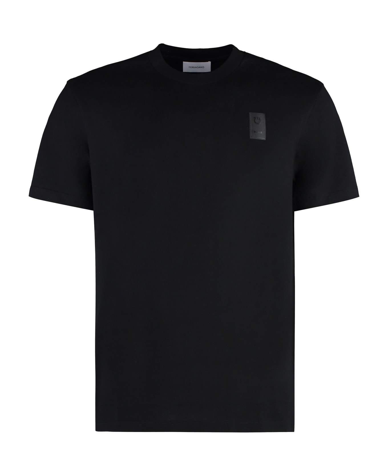 Ferragamo Cotton Crew-neck T-shirt - black