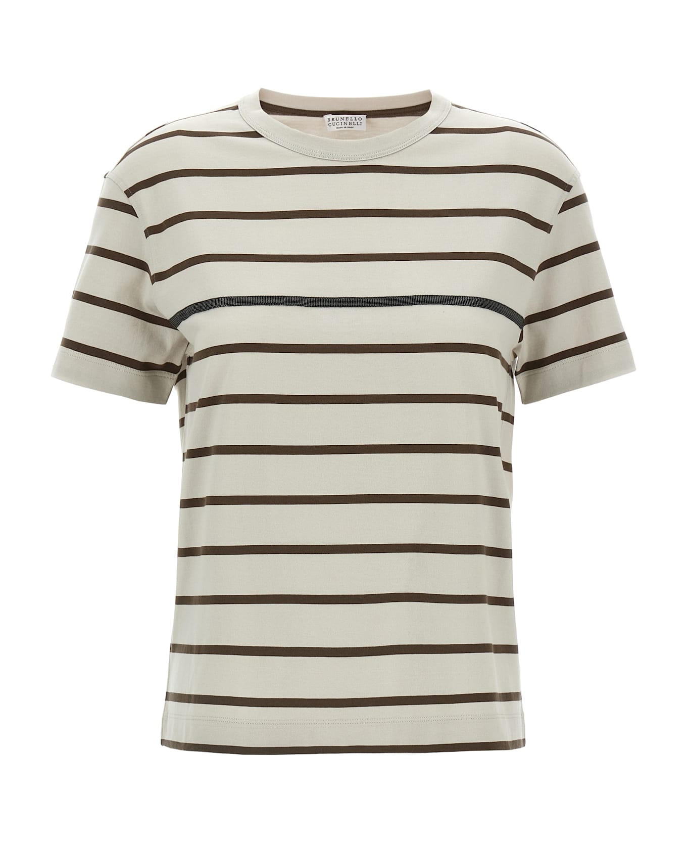 Brunello Cucinelli Monile Stripes T-shirt - Multicolor