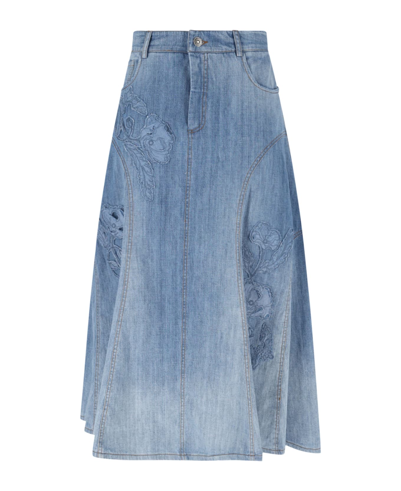 Ermanno Scervino Midi Skirt - Blue
