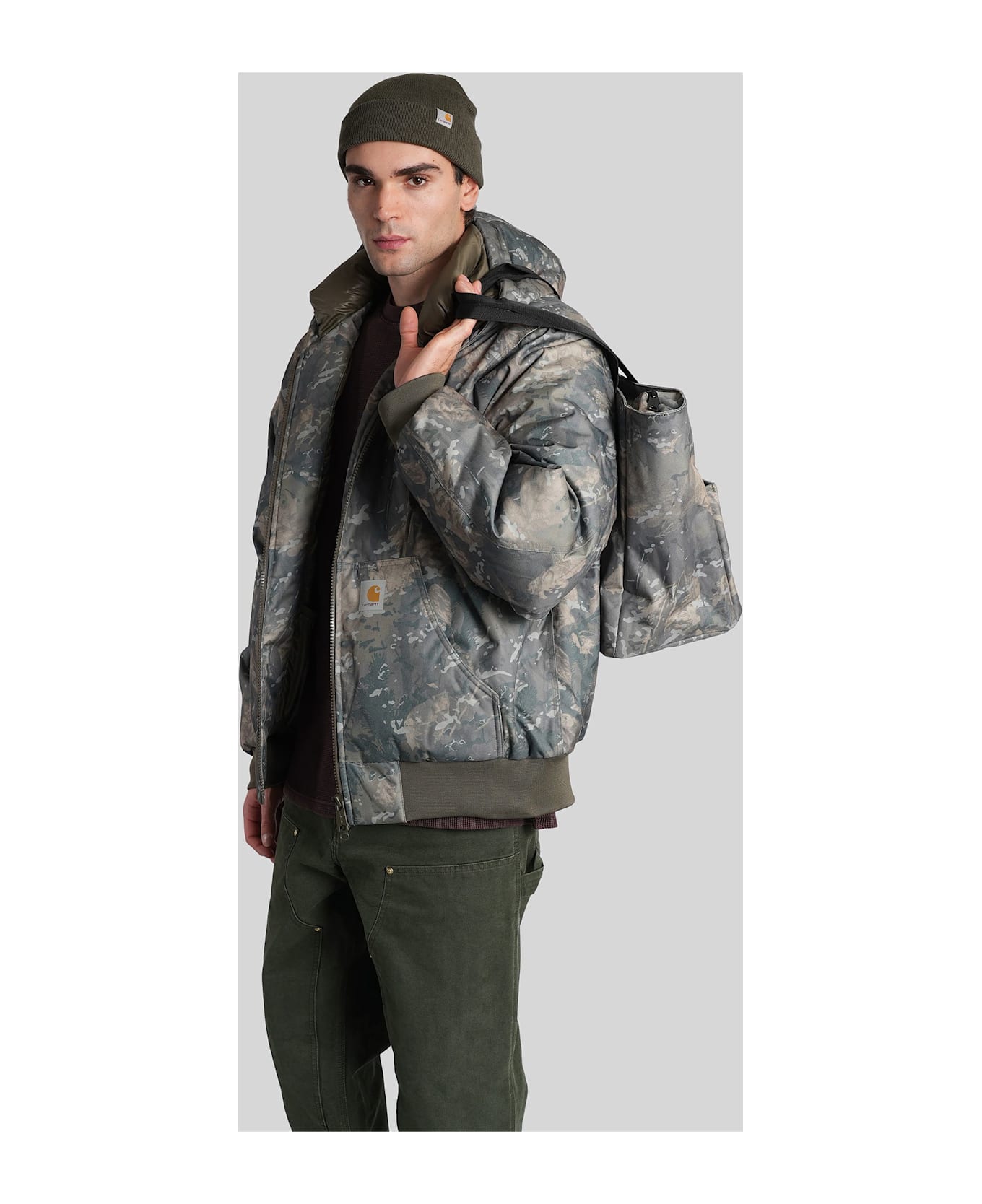 Carhartt Og Active Cold Jkt Casual Jacket In Camouflage Polyester - camouflage
