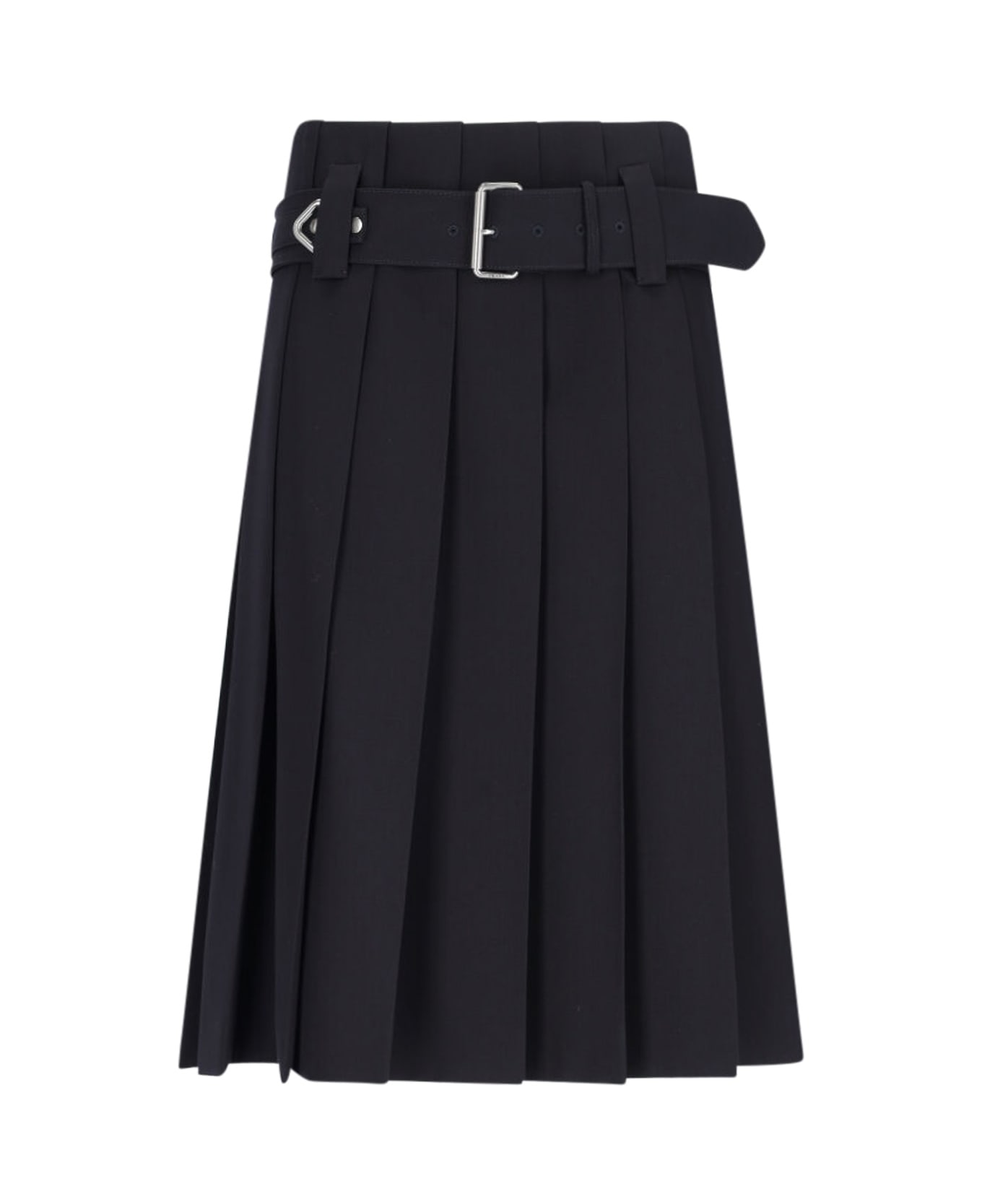 Prada Logo Midi Skirt - Blue