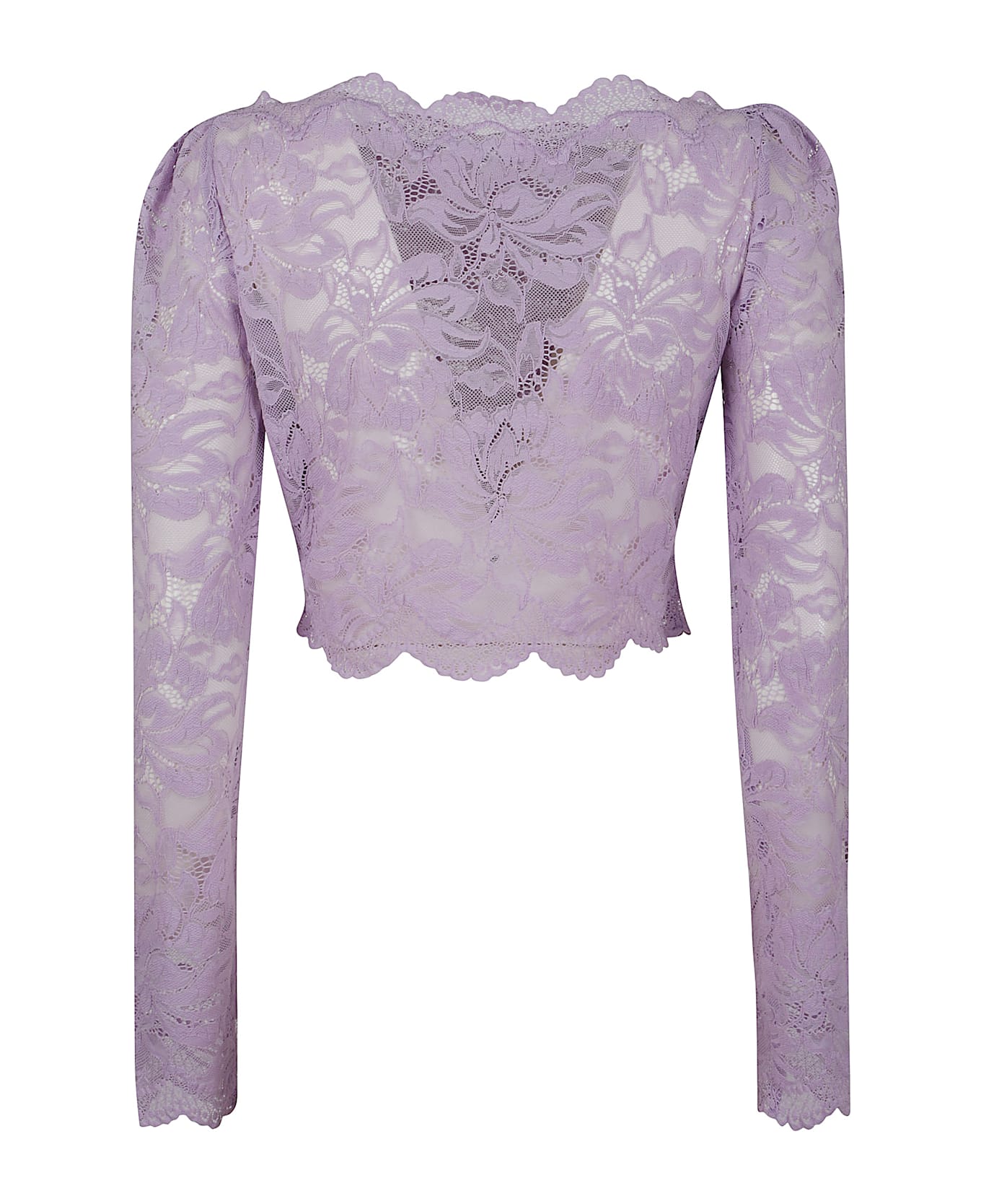 Paco Rabanne Stretch Lace Top - Lilac