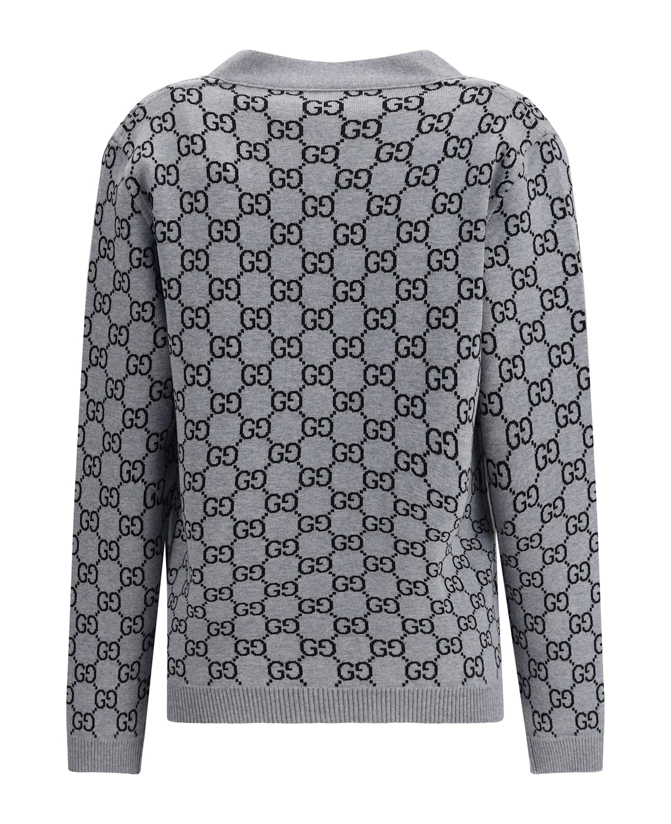 Gucci Gg Supreme Reversible Cardigan - Smoke Grey