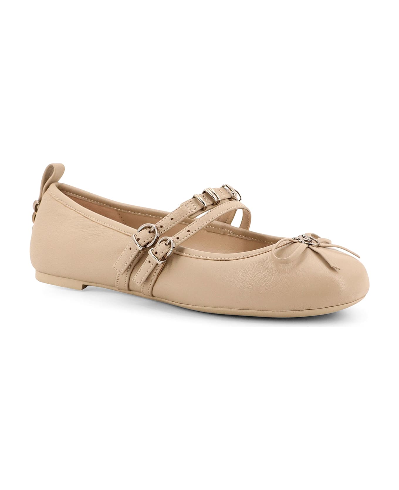 Pinko Gioia 09 Leather Ballerinas - Beige