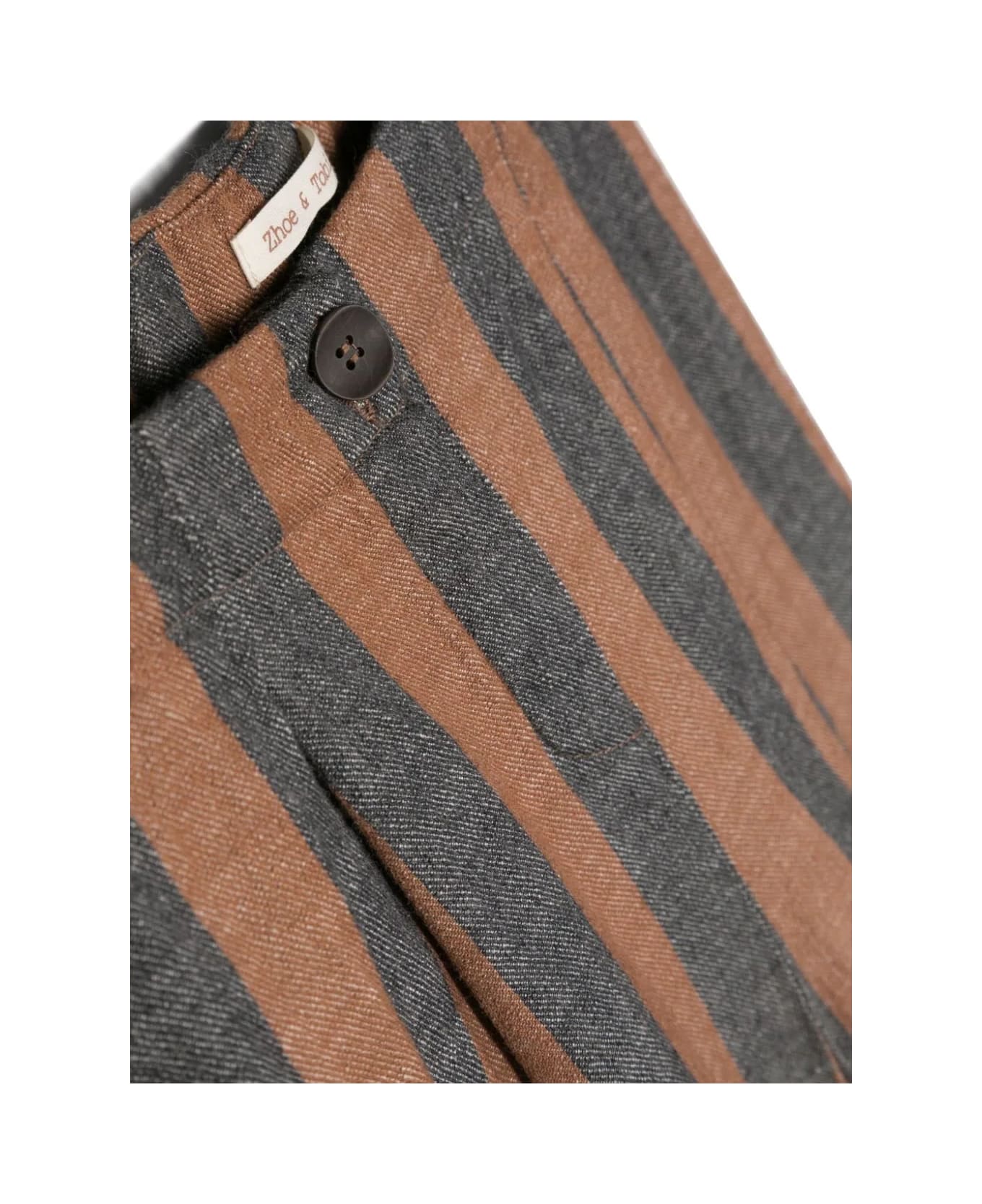 Zhoe & Tobiah Striped Trousers - Gray