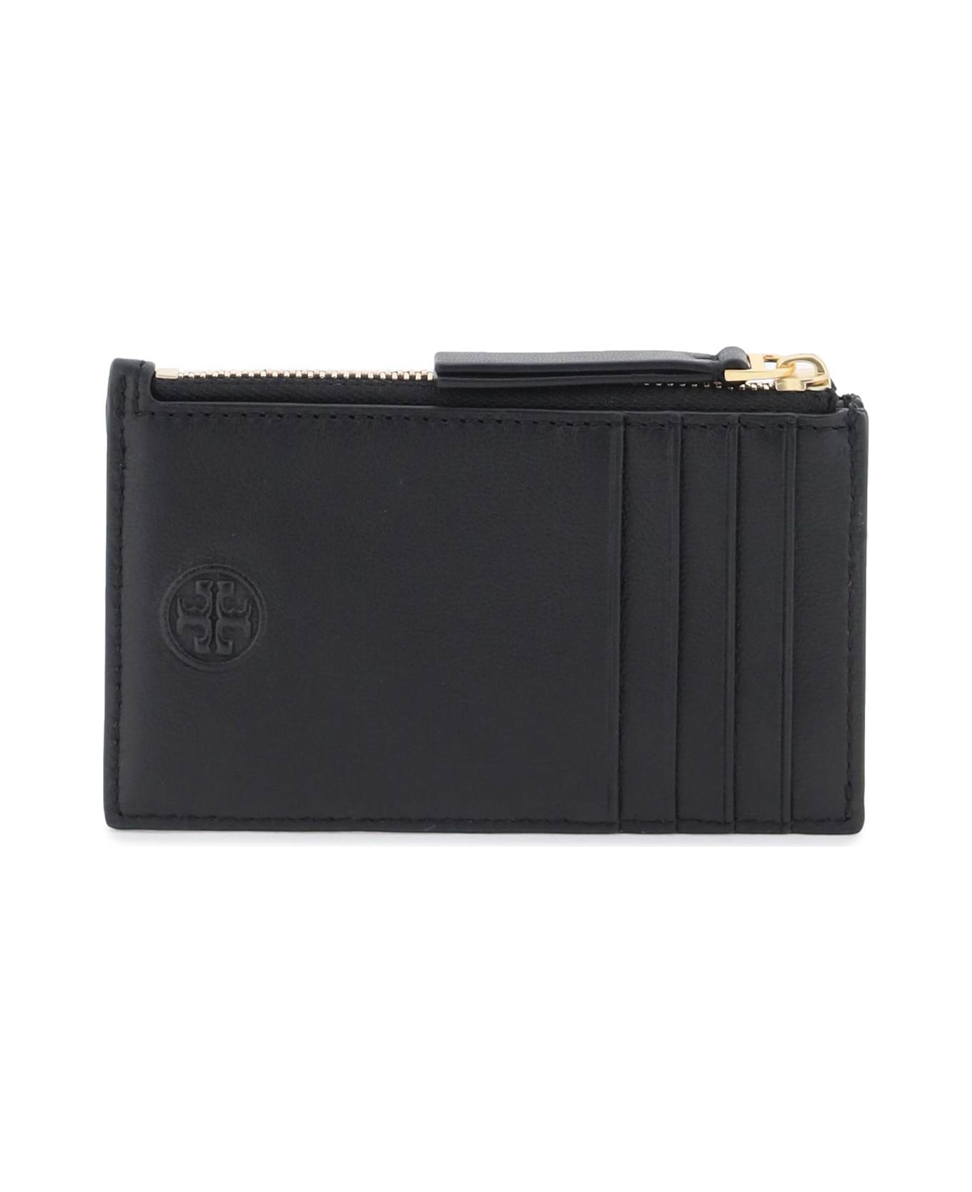 Tory Burch Smooth Leather Card Holder - Black
