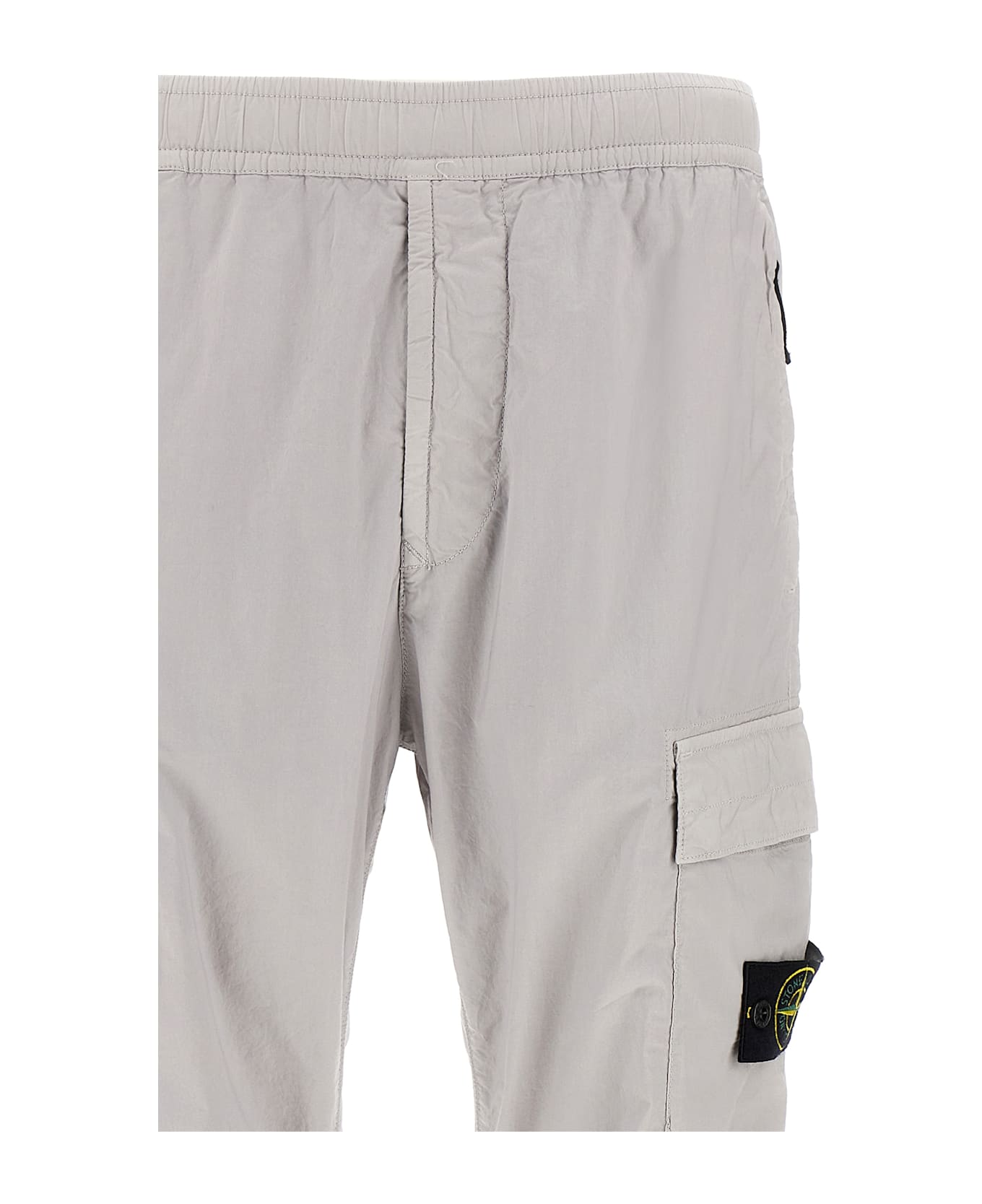 Stone Island Logo Patch Cargo Pants - Gray