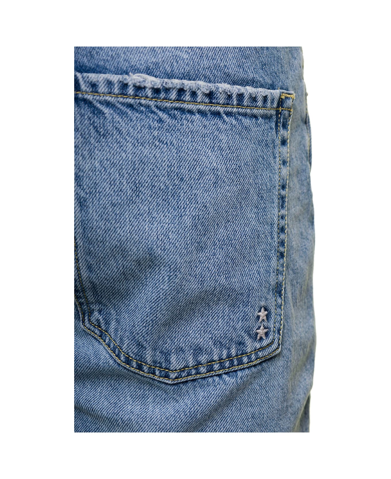 Icon Denim Jeans Regular Corto - Light blue