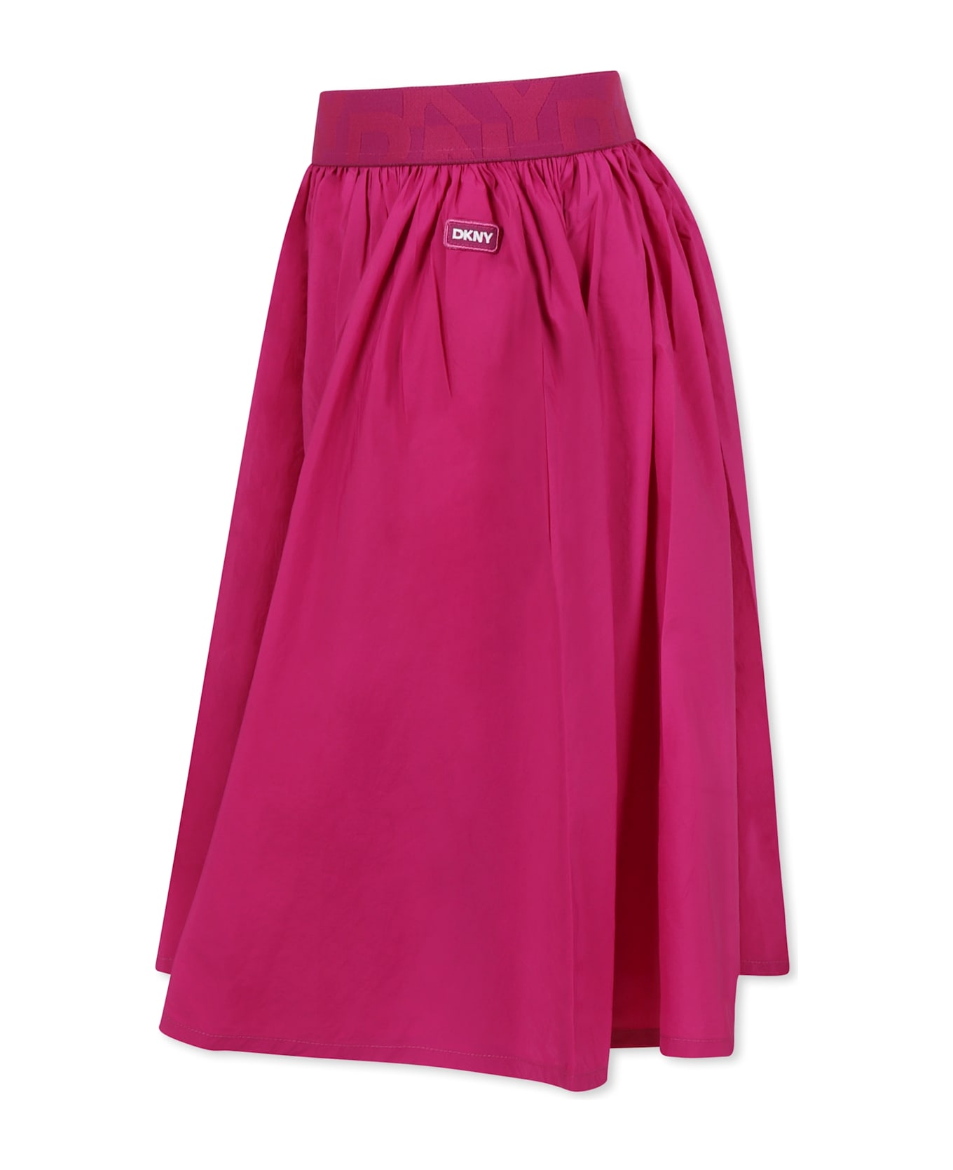 DKNY Fuchsia Skirt For Girl With Logo - Fuchsia
