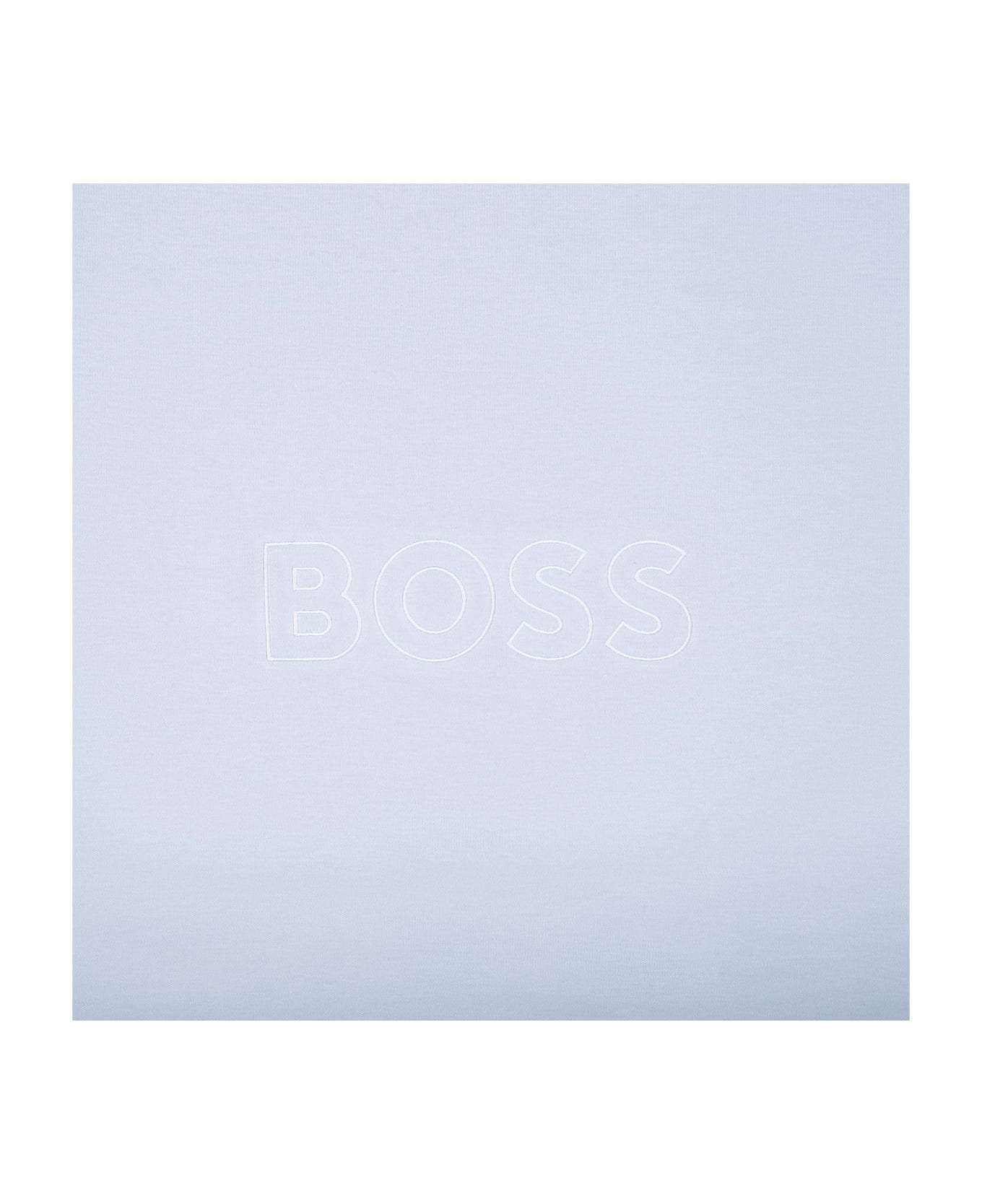 Hugo Boss Coperta Con Ricamo - Light blue