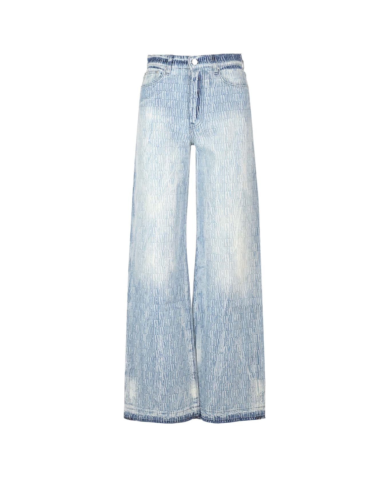 AMIRI Stonewashed Denim Wide Jeans - LIGHTINDIGOCOTTON