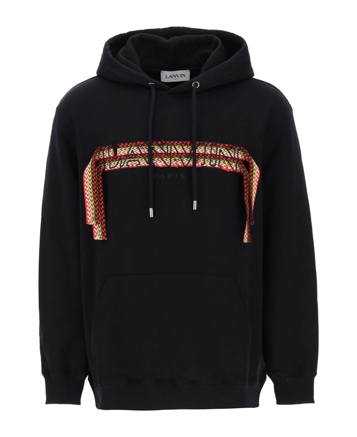 Lanvin 'curb Lace' Oversized Hoodie - Black フリース
