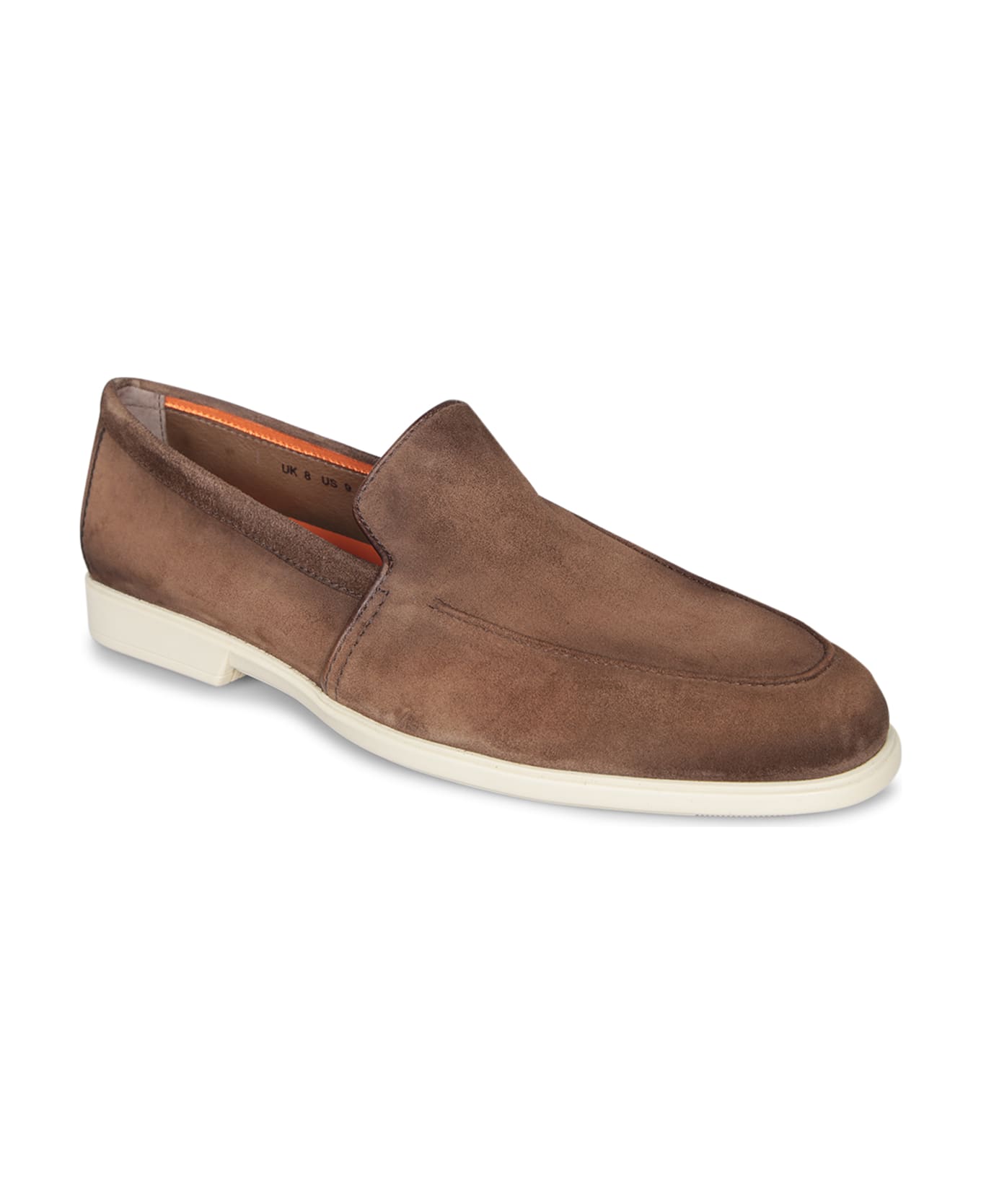 Santoni Malibu Suede Brown Loafer - Brown