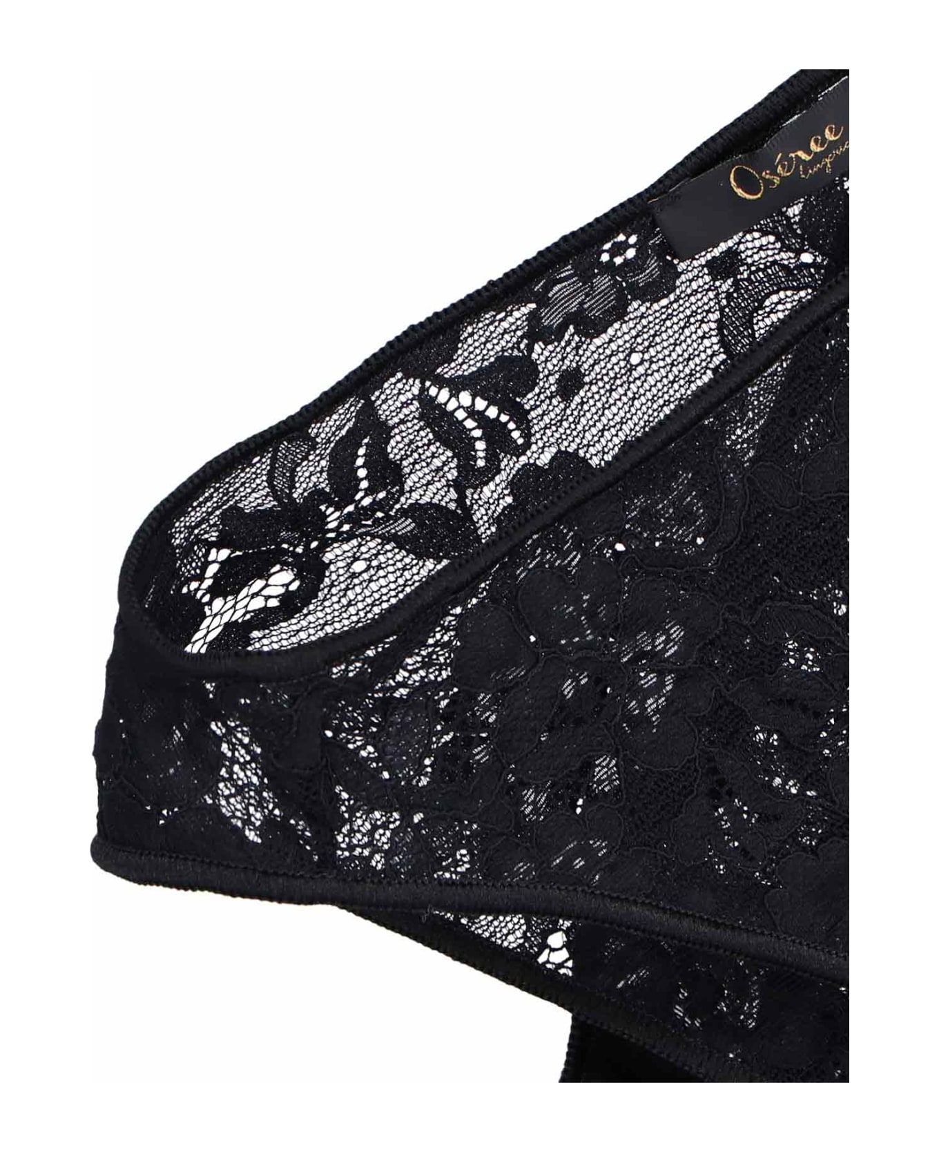 Oseree Lace Briefs - Black  