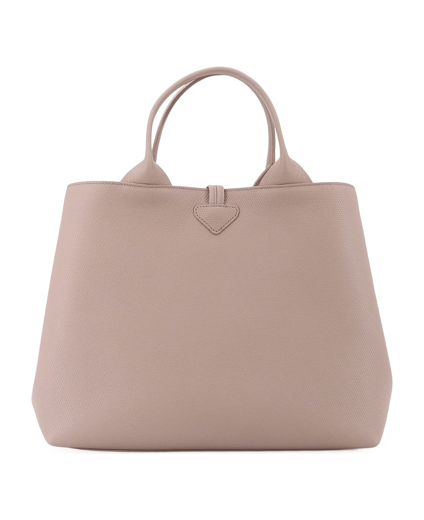 Longchamp Le Roseau L Leather Handbag - Argile