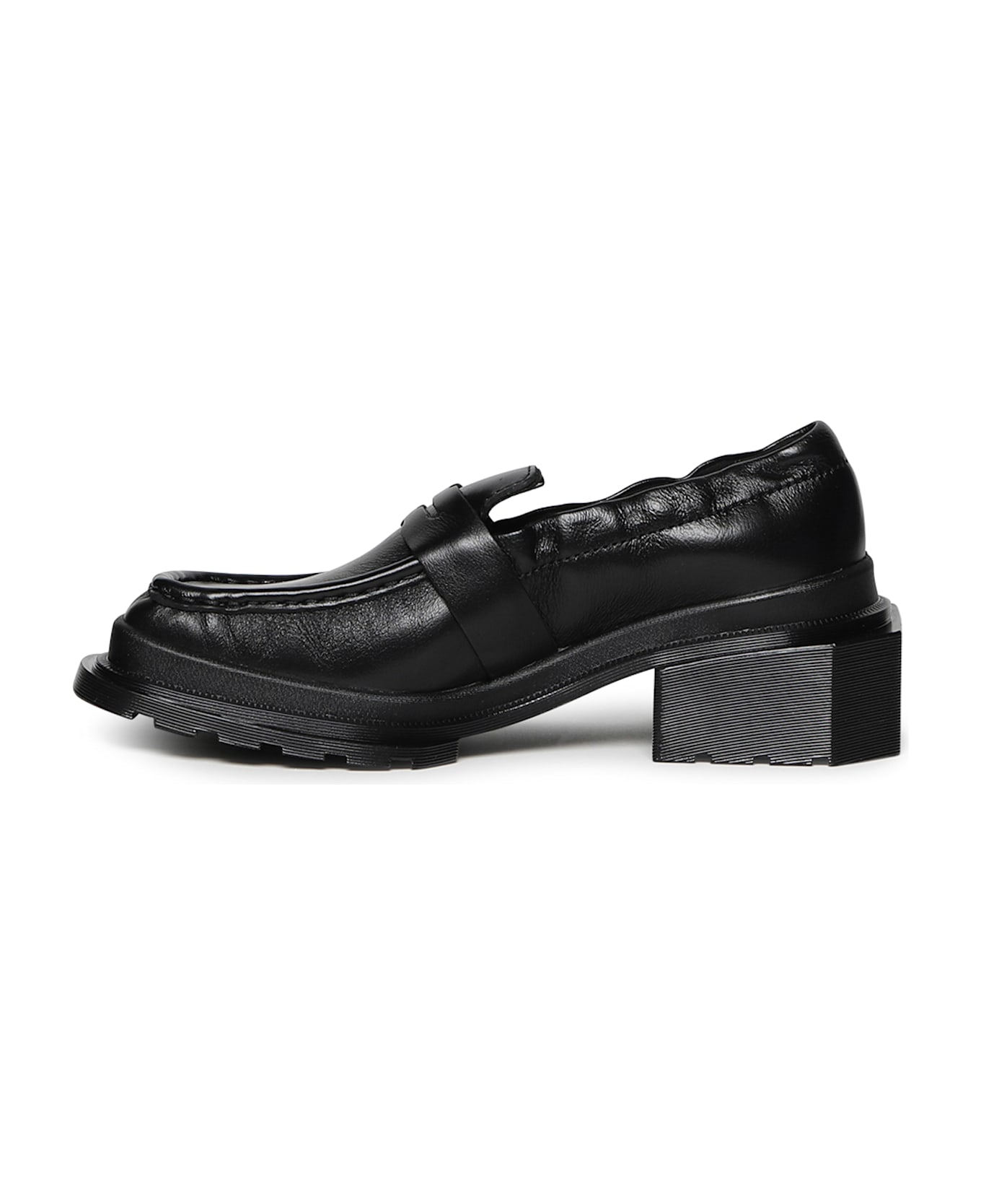 Dr. Martens Maybole Ruched Leather Loafers - Black