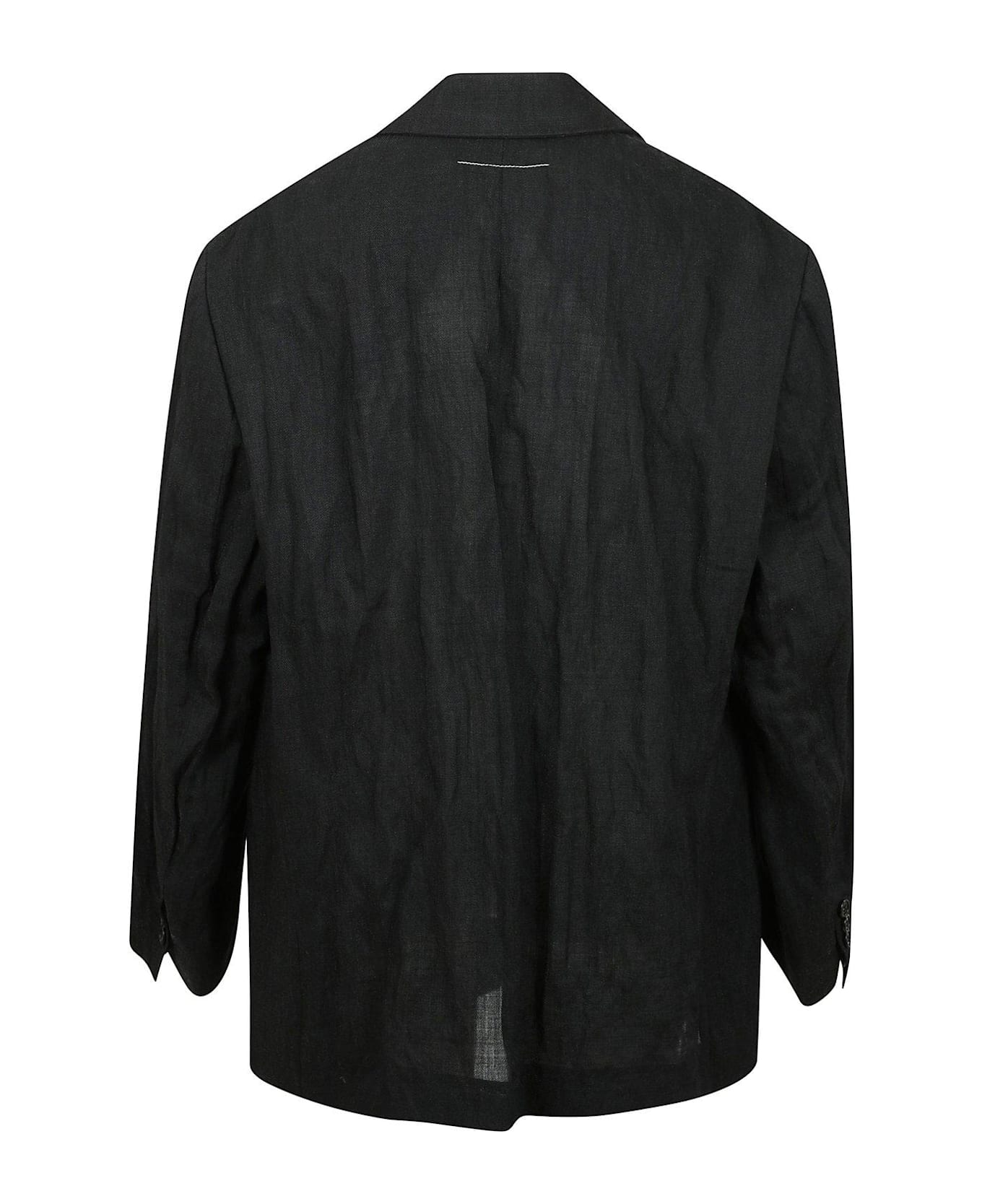 MM6 Maison Margiela Single Breasted Tailored Blazer - Black