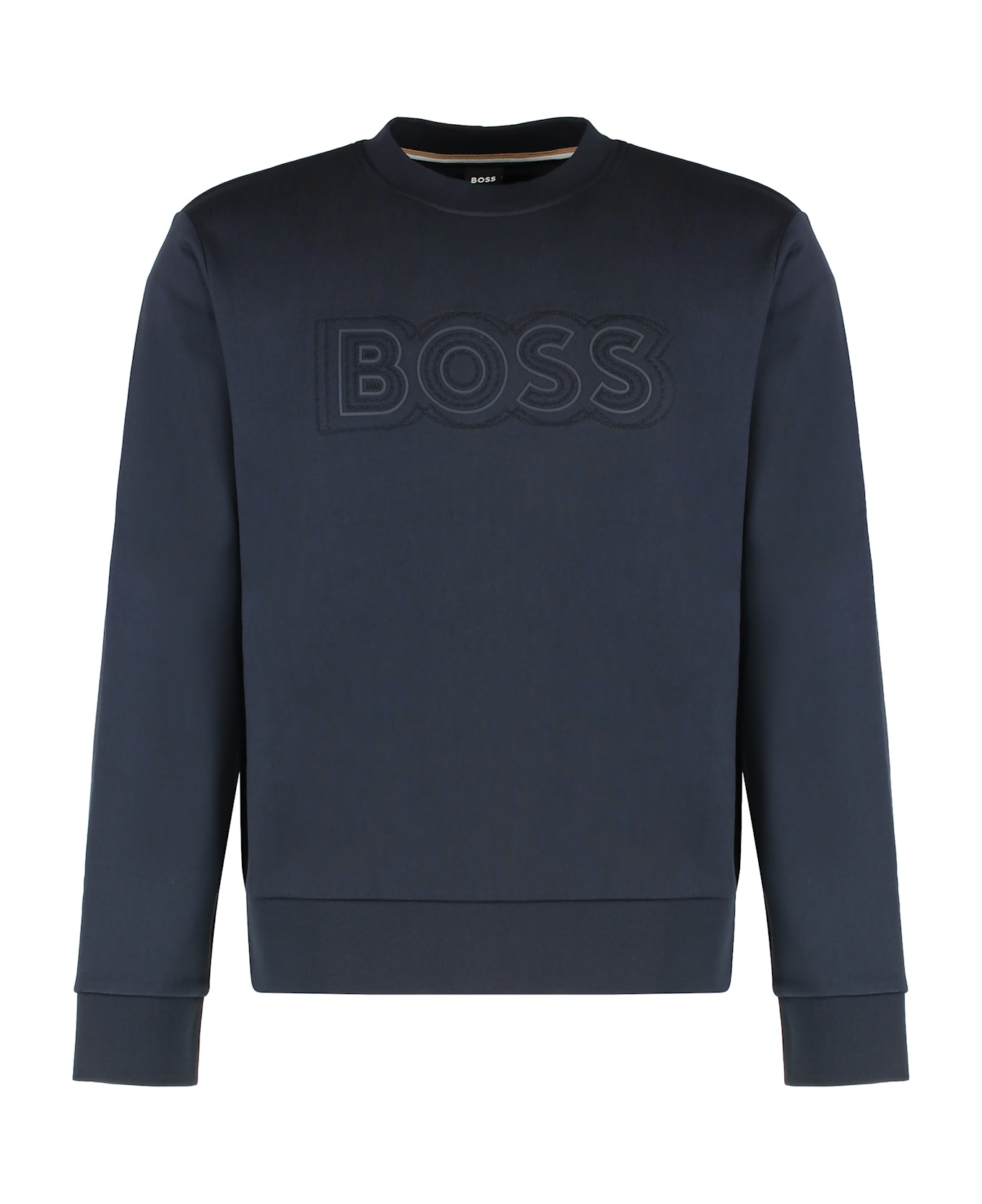 Hugo Boss Logo Detail Cotton Sweatshirt - Dark Blue