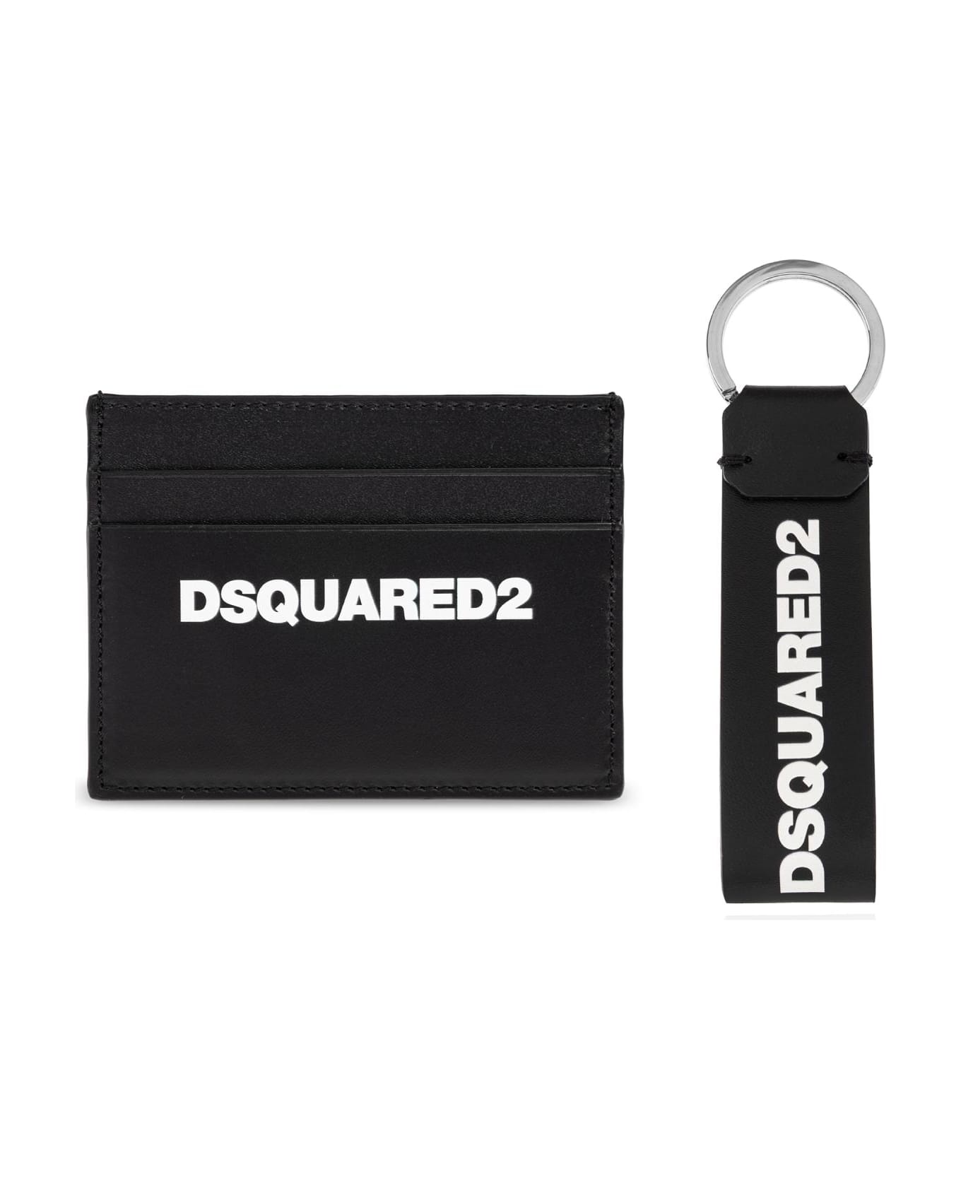 Dsquared2 Gift Set: Card Holder And Keychain - Black