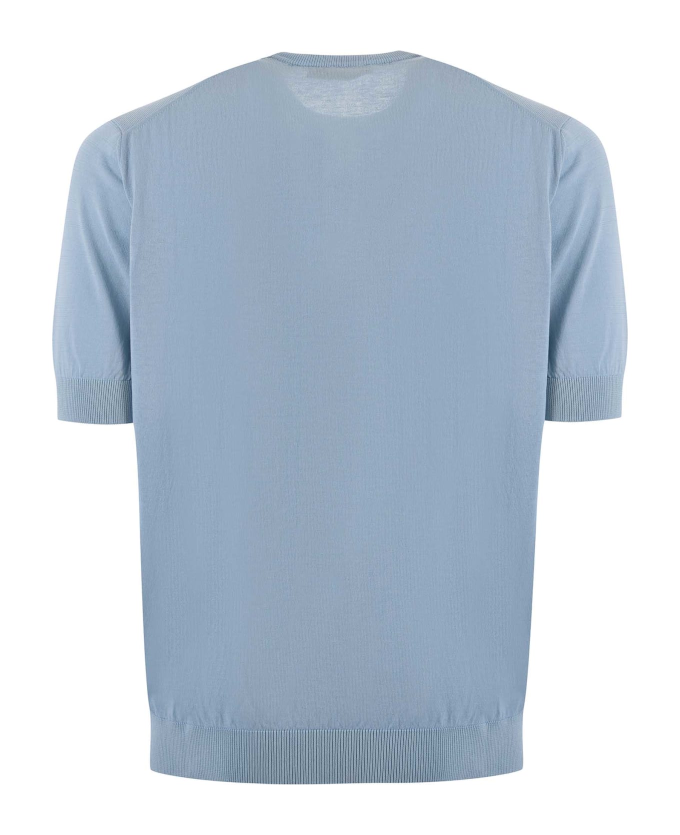 Filippo De Laurentiis T-shirt In Cotton Thread - Celeste