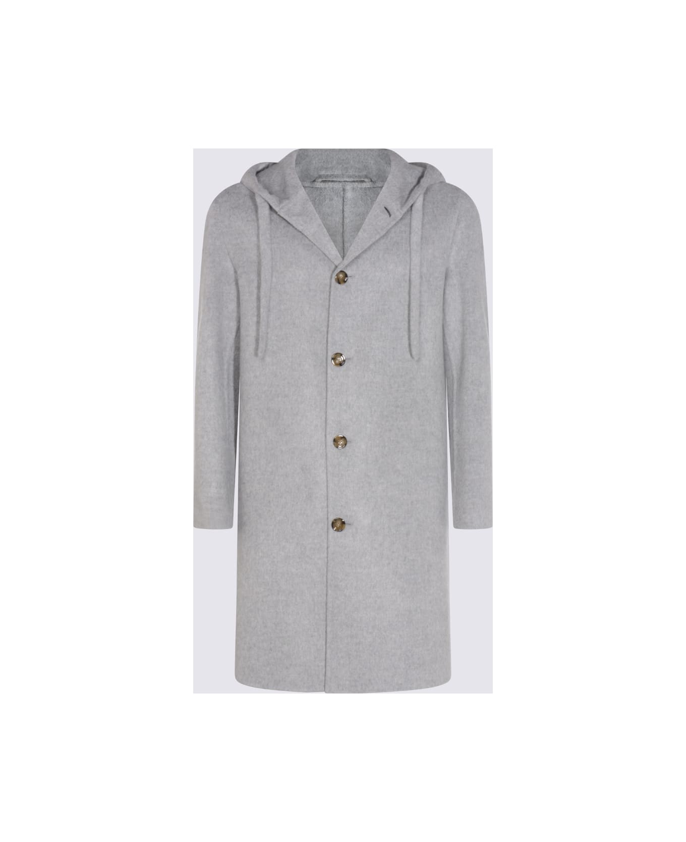 Lardini Grey Wool Coat - Perla