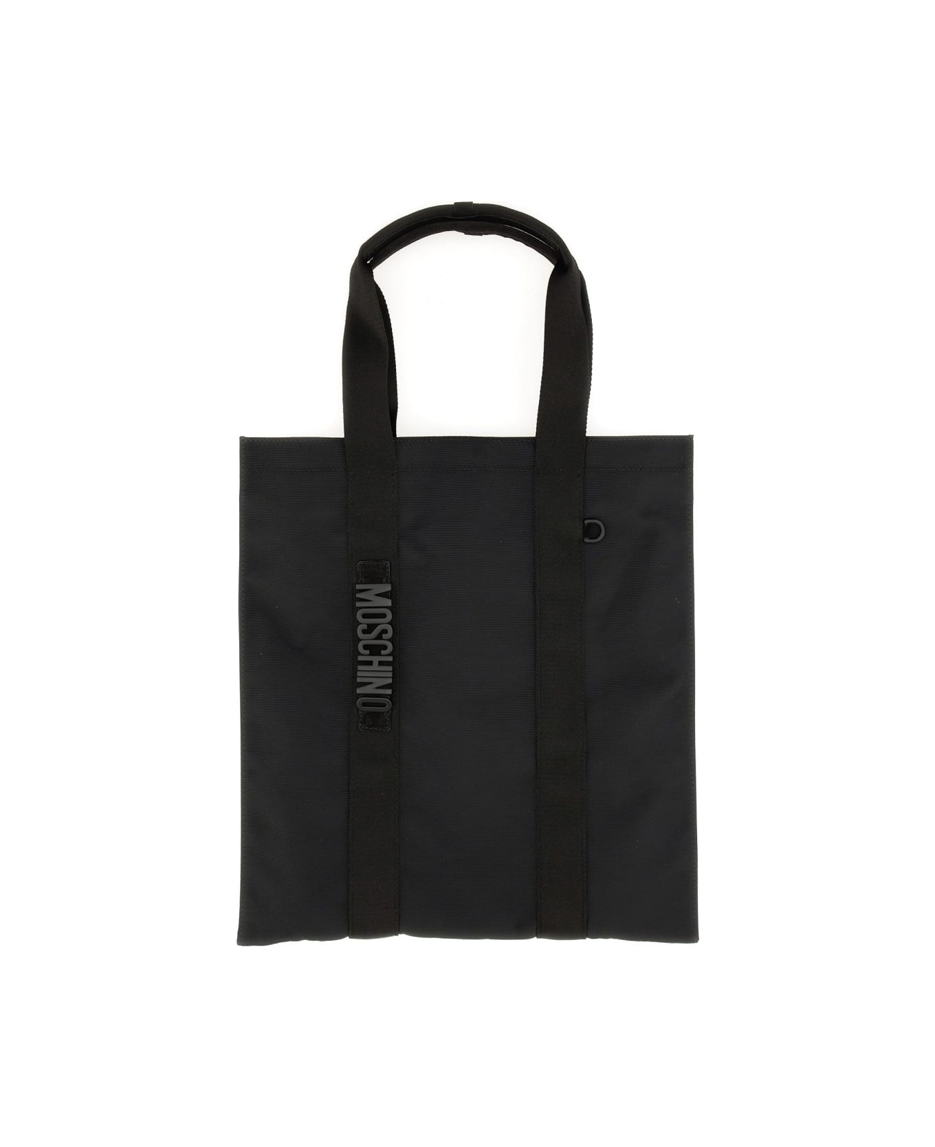 Moschino Tote Bag With Logo - BLACK