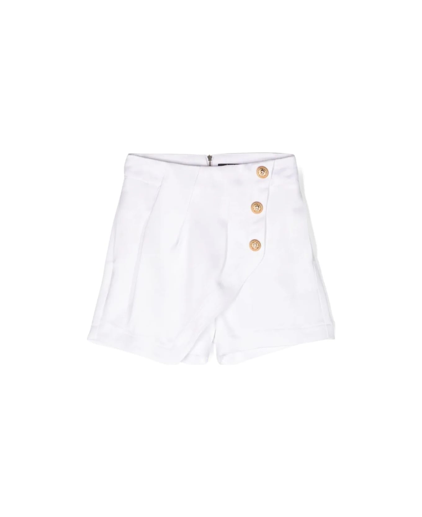Balmain Shorts With Buttons - White