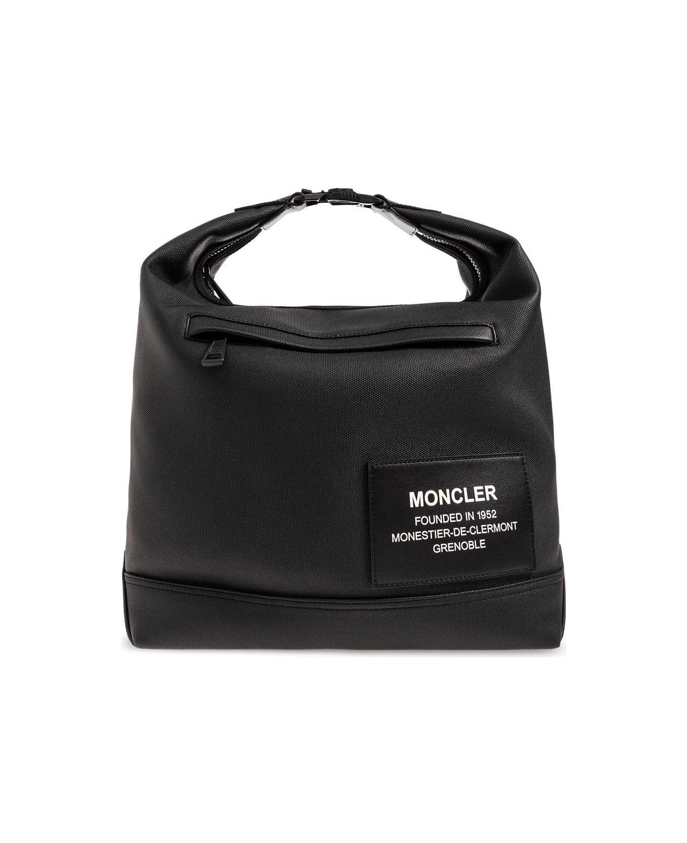 Moncler Nakoa Logo Patch Top Handle Bag - Black トートバッグ