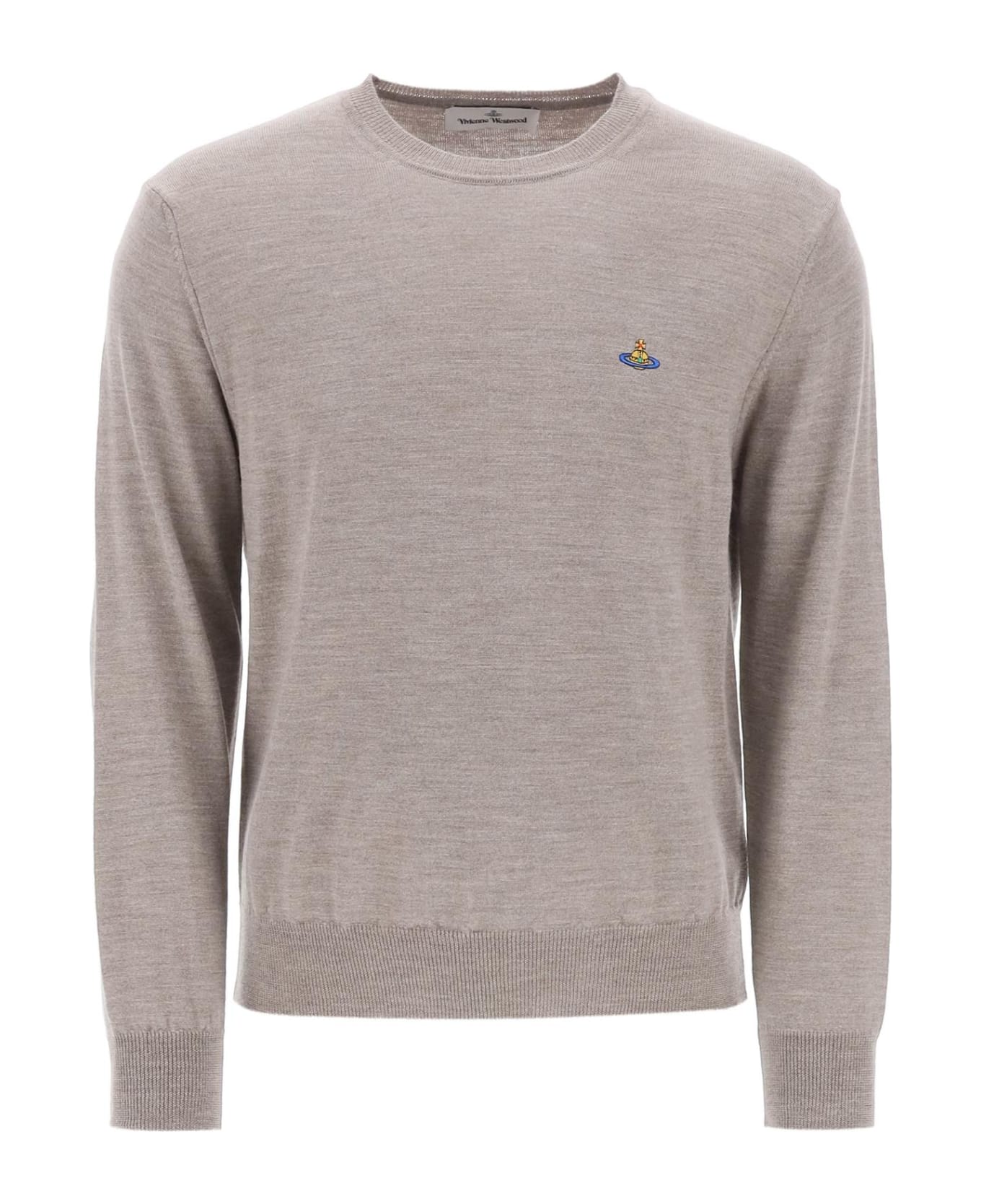 Vivienne Westwood Orb-embroidered Crew-neck Sweater - GREY