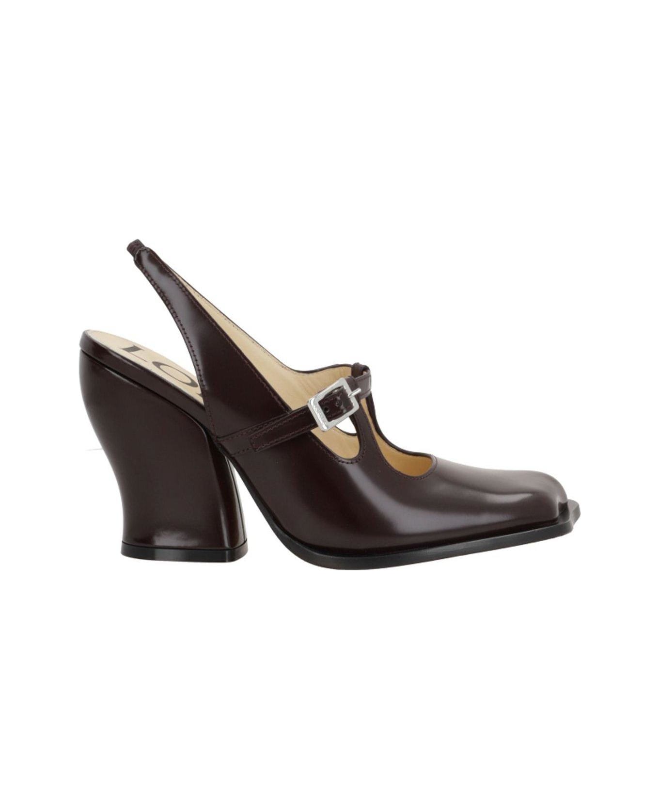 Loewe Onda Asymmetric Wavy Toe Pump - Purple