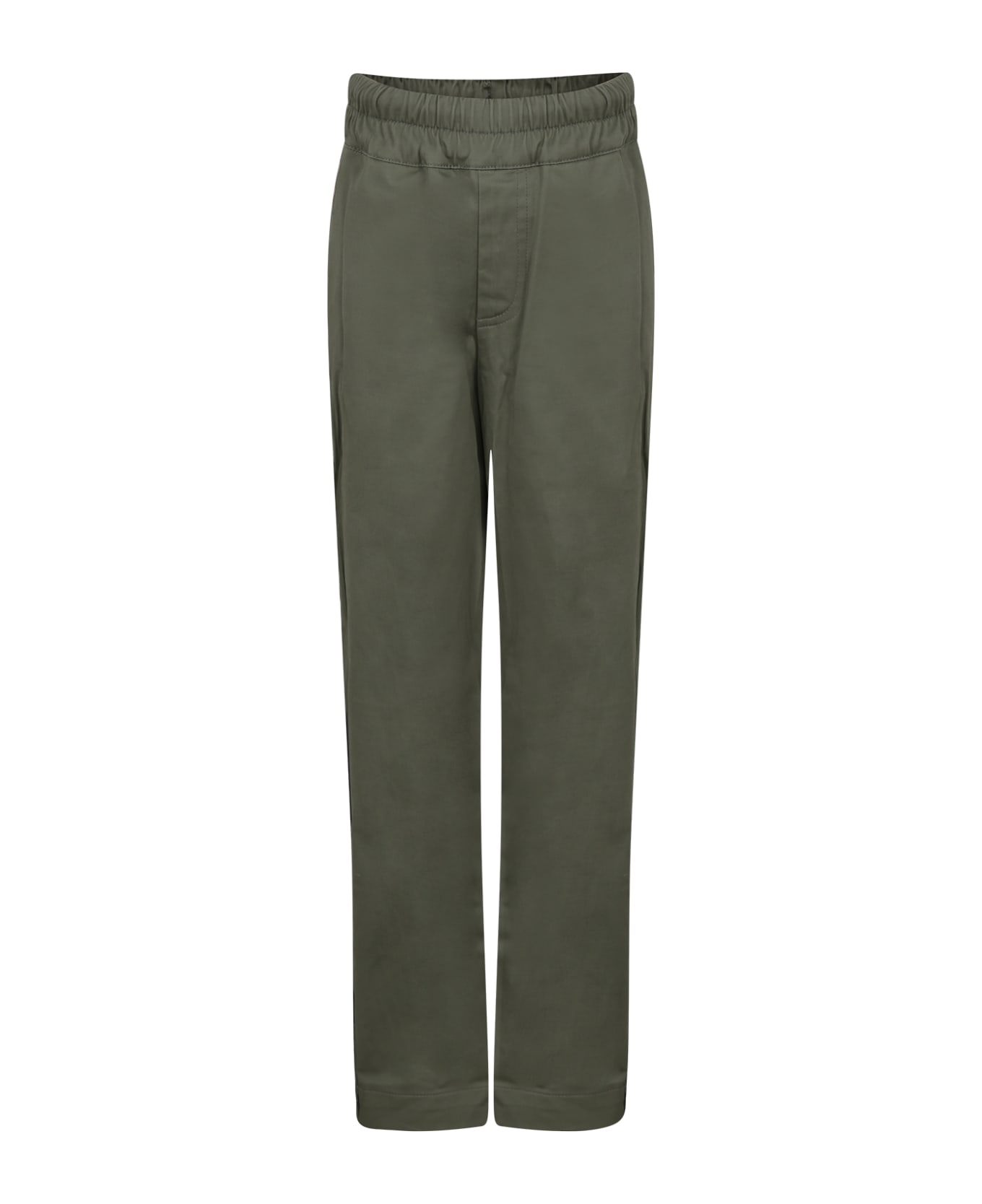 MSGM Green Trousers For Boy With Logo - Green
