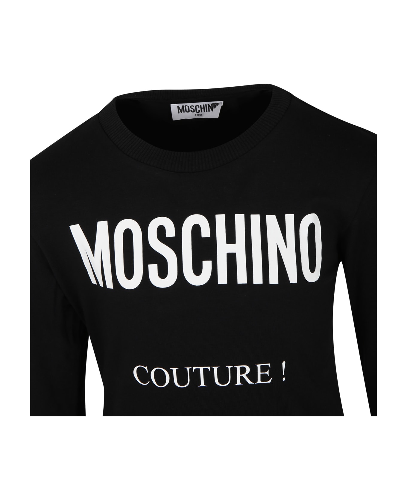 Moschino Black Set For Girl With Logo - Black