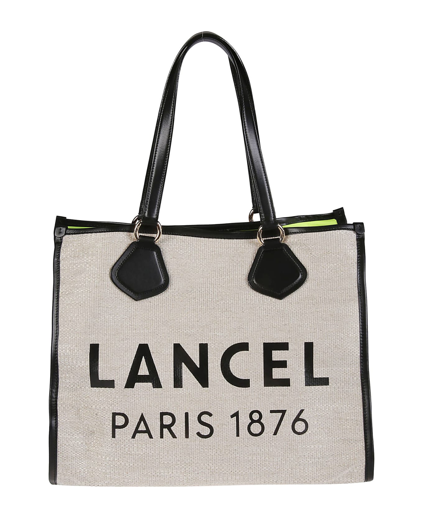 Lancel Summer Large Tote Bag - A Naturel/noir