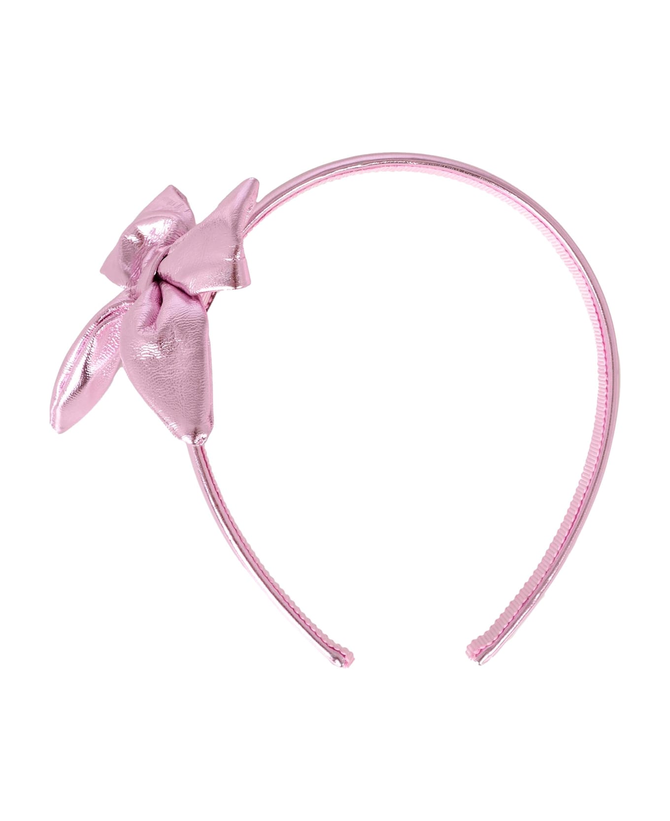 Monnalisa Pink Headband For Girl With Bow - Pink