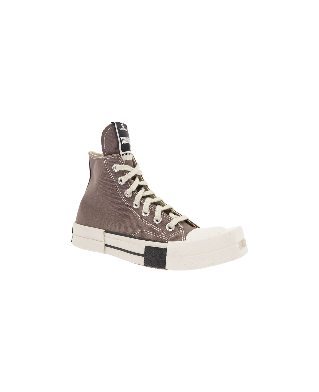 DRKSHDW 'turbodrk' Dark Grey High-top Sneakers With Chunky Sole In Canvas Woman - Grey