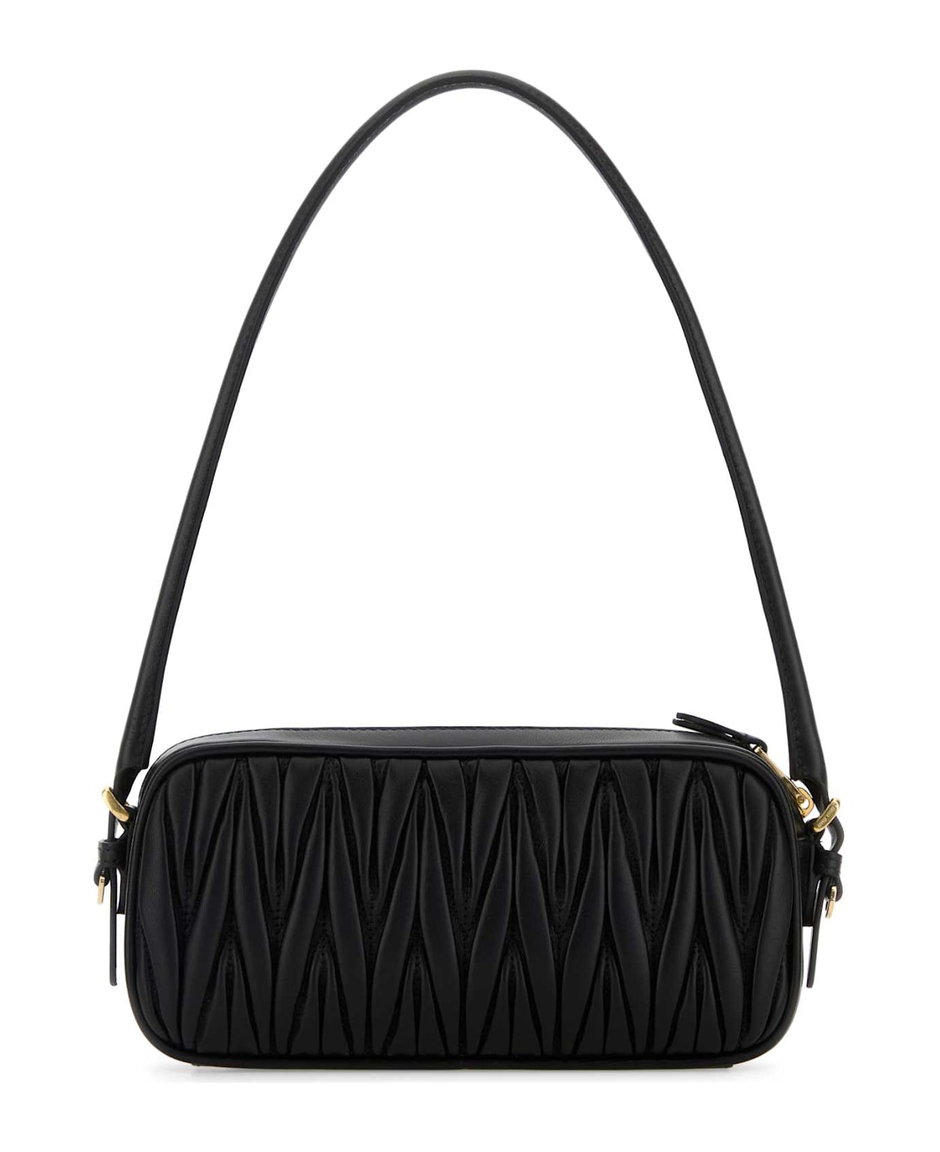 Miu Miu Black Leather Shoulder Bag - NERO