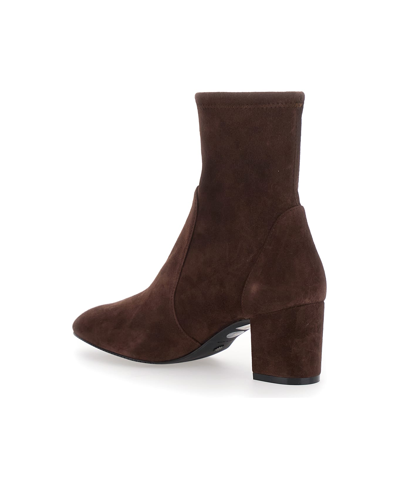Stuart Weitzman 'yuliana' Brown Ankle Boots With Medium Block Heel In Ecoleather Woman - Brown