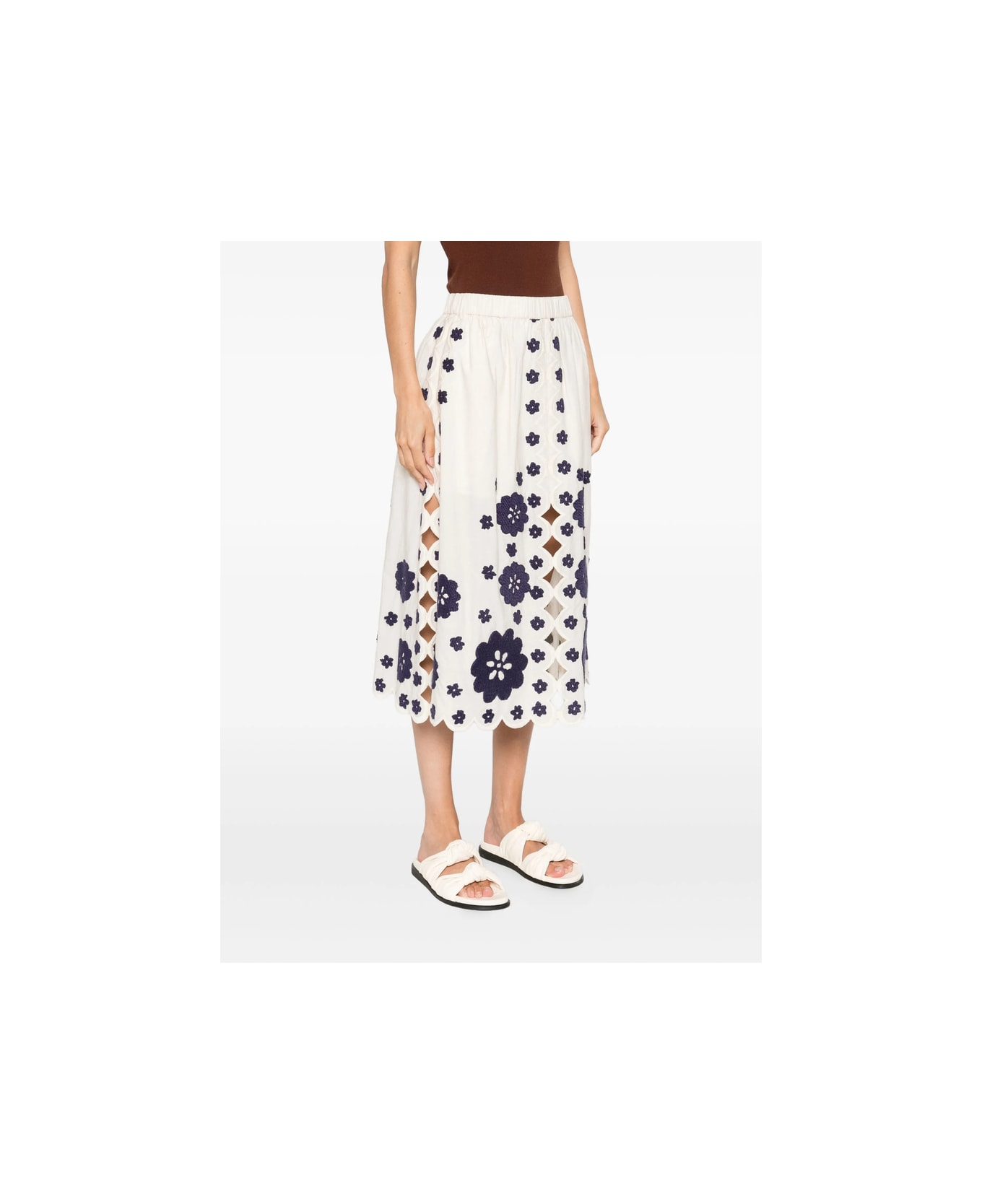 Sea New York Skirt - NEUTRALS/BLUE