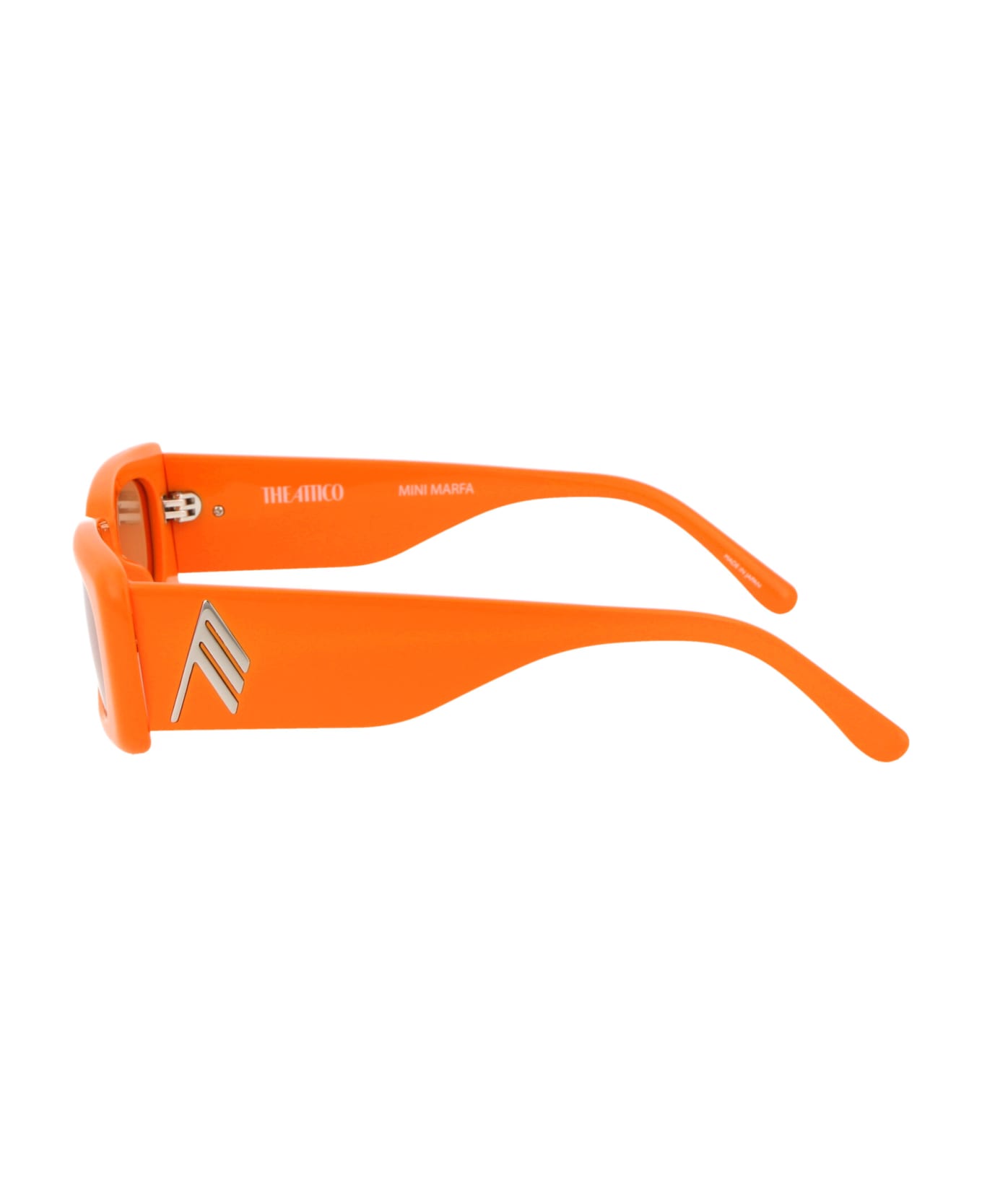 The Attico Mini Marfa Sunglasses - ORANGE/SILVER/ORANGE